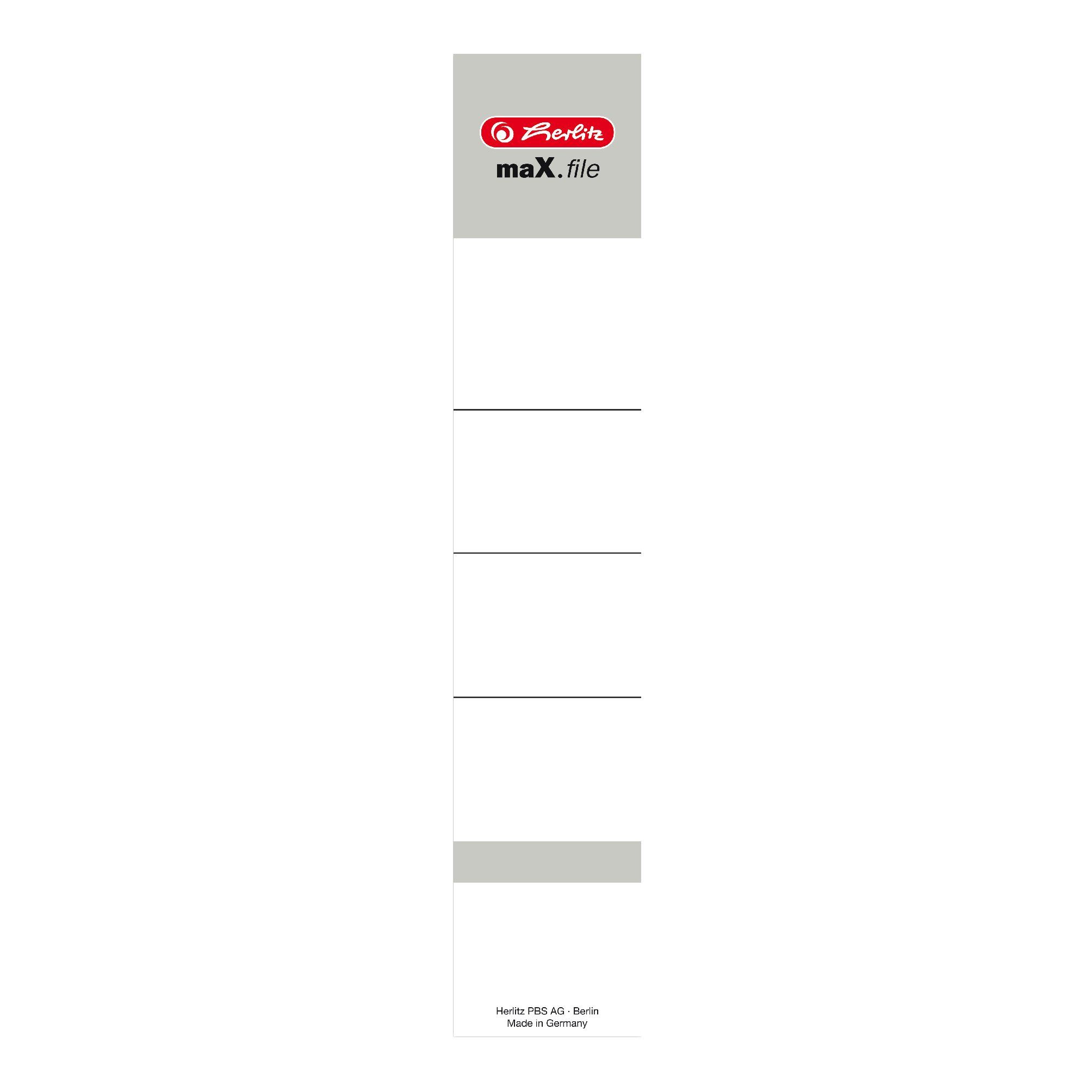 Herlitz Etiketten herlitz Ordnerrücken-Etikett maX.file, 36 x 190 mm, weiß