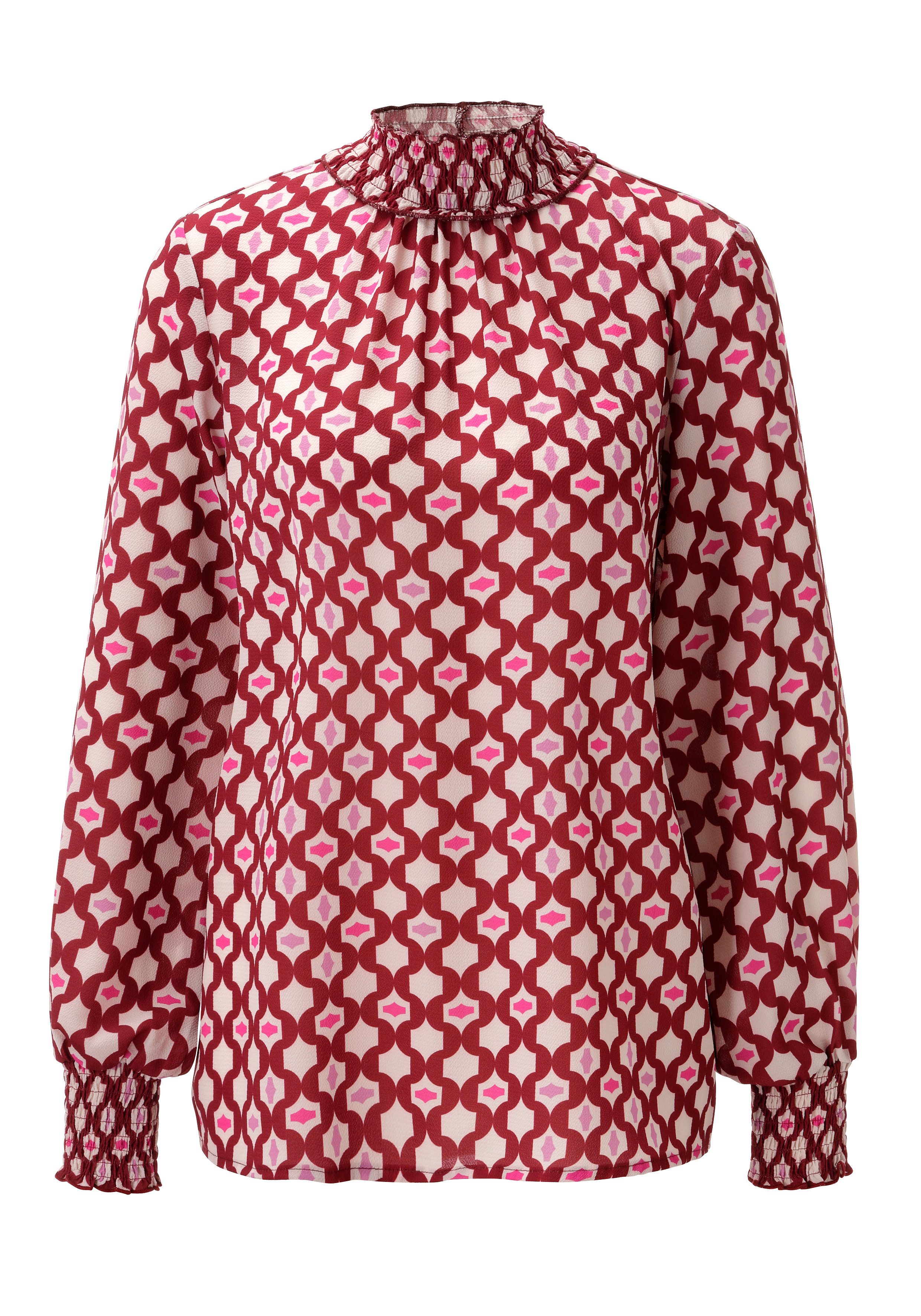 Aniston CASUAL Schlupfbluse mit trendfarbenem Retro-Druck - NEUE KOLLEKTION – Bild 5 von 5