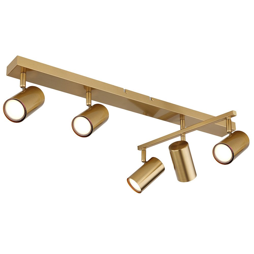 GLOBO LIGHTING Deckenspot, LED-Leuchtmittel fest verbaut, Deckenleuchte Spotleuchte Deckenlampe Metall Gold Dreh-Schwenkbar