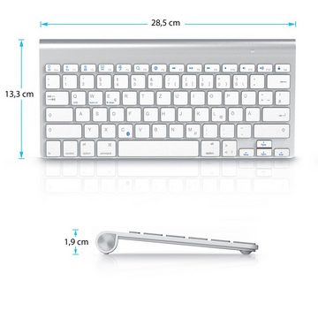 Aplic Wireless-Tastatur (Bluetooth-Keyboard für iOS, Android, Windows, QWERTZ Layout)