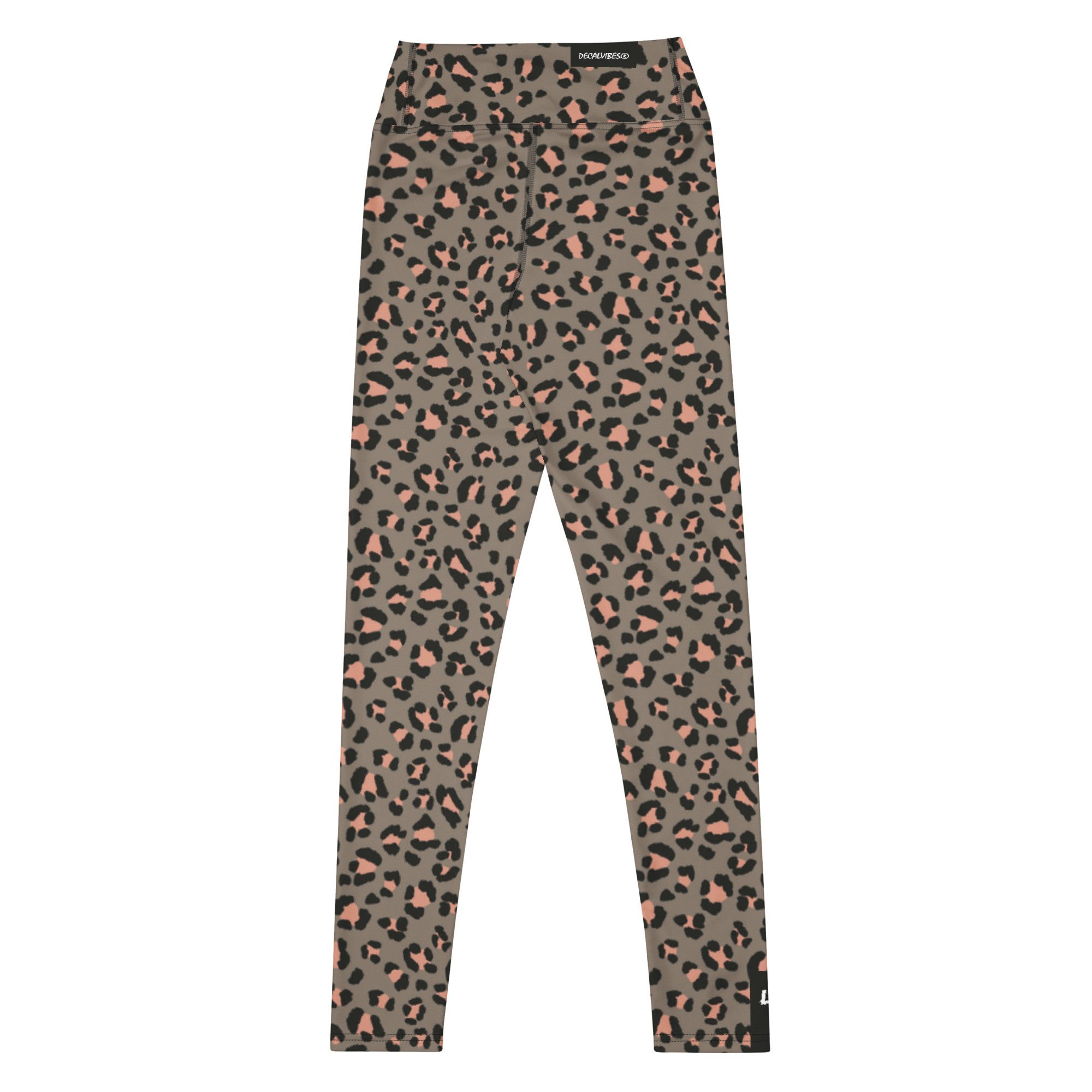 DECALVIBES Funktionsleggings Damen High Waist Yoga Leggings Leopard Grey High Waist, 4-Wege-Stretch, formstabil, weiches Mikrofaser-Material