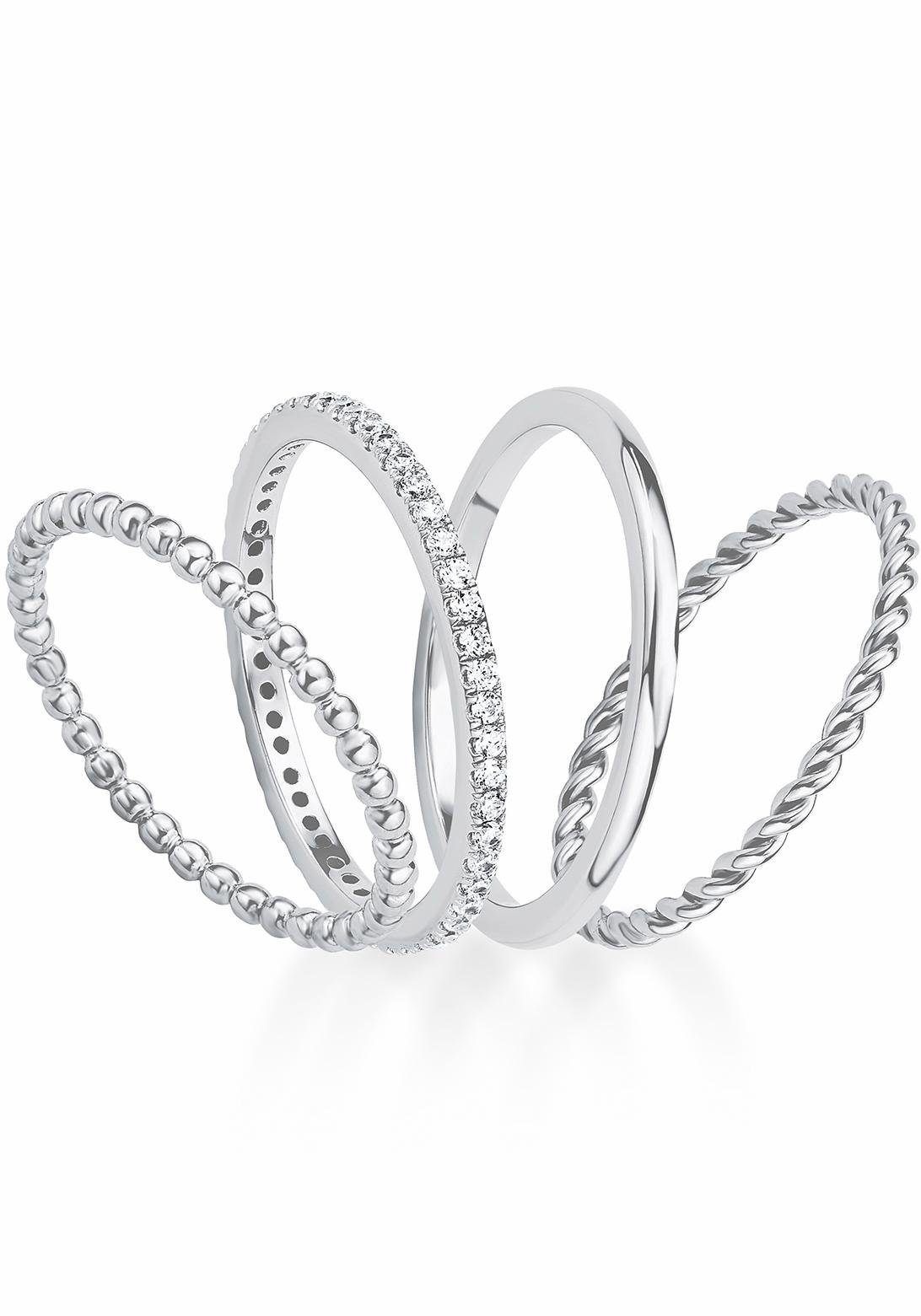 s.Oliver Ring-Set (Set, 4-tlg), mit Zirkonia (synth)