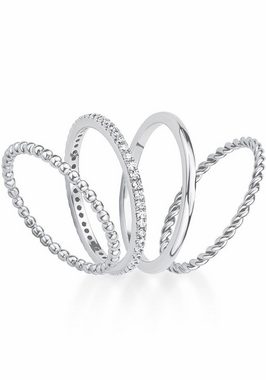 s.Oliver Ring-Set 2015038 (Set, 4-tlg), mit Zirkonia