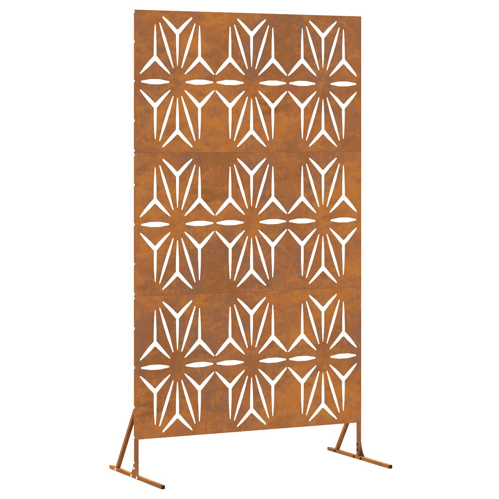 vidaXL Gartenzaun Metallzaunpanel Wetterstahl Groß Dekorative günstig online kaufen