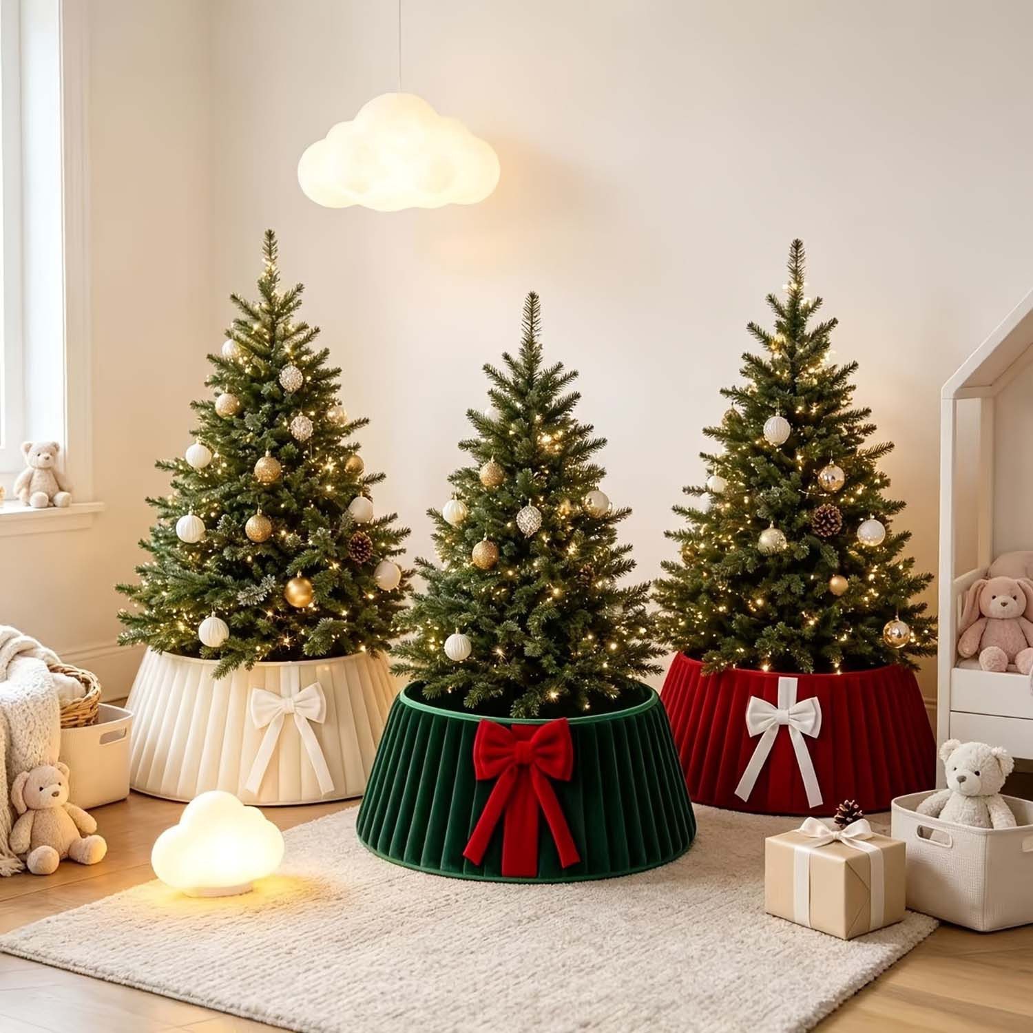Bomiclss Christbaumschmuck Weihnachtsbaum Rock verziert mit einer Schleife – Bild 2 von 5