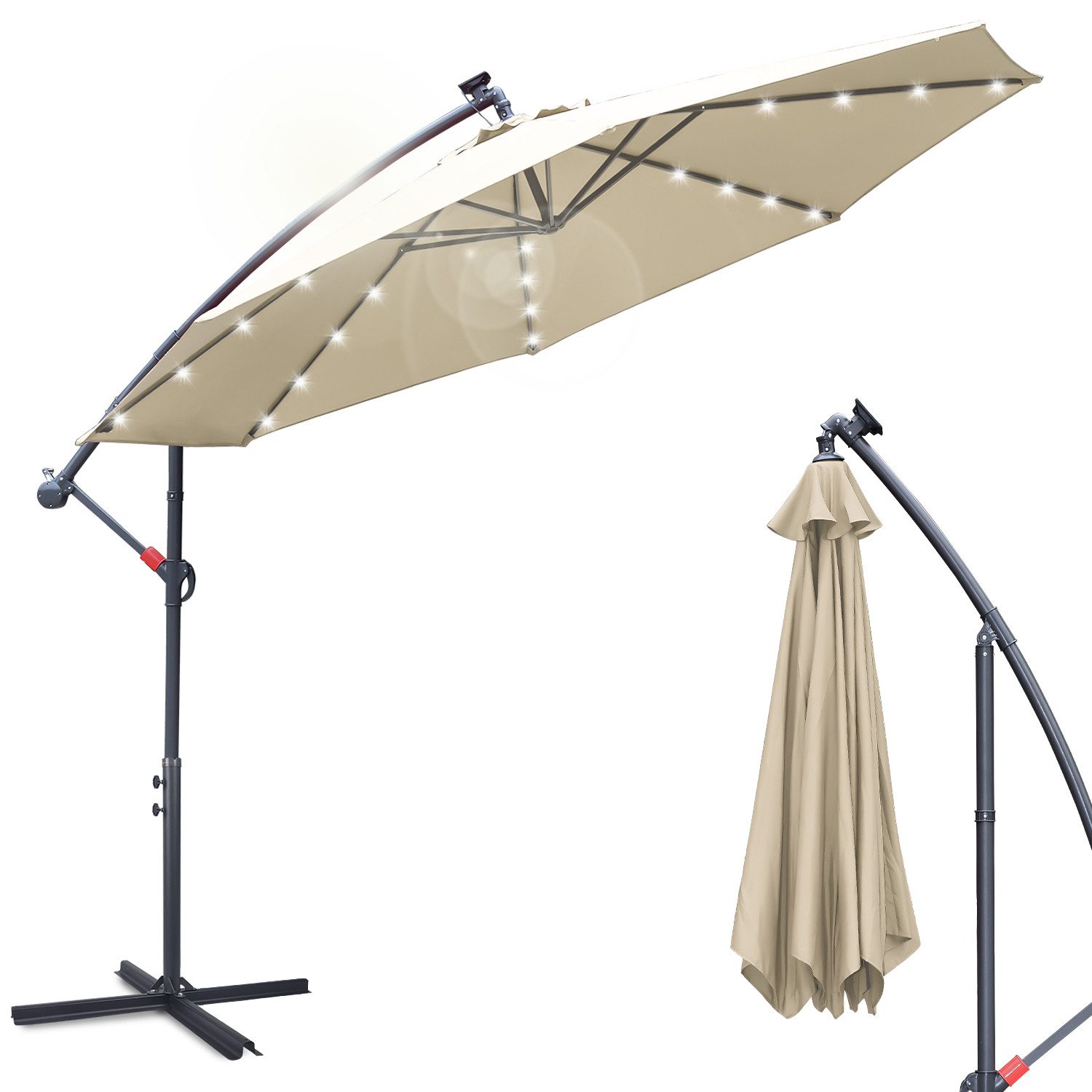 Clanmacy Sonnenschirm 3m/3.5m Sonnenschirm Gartenschirm mit günstig online kaufen