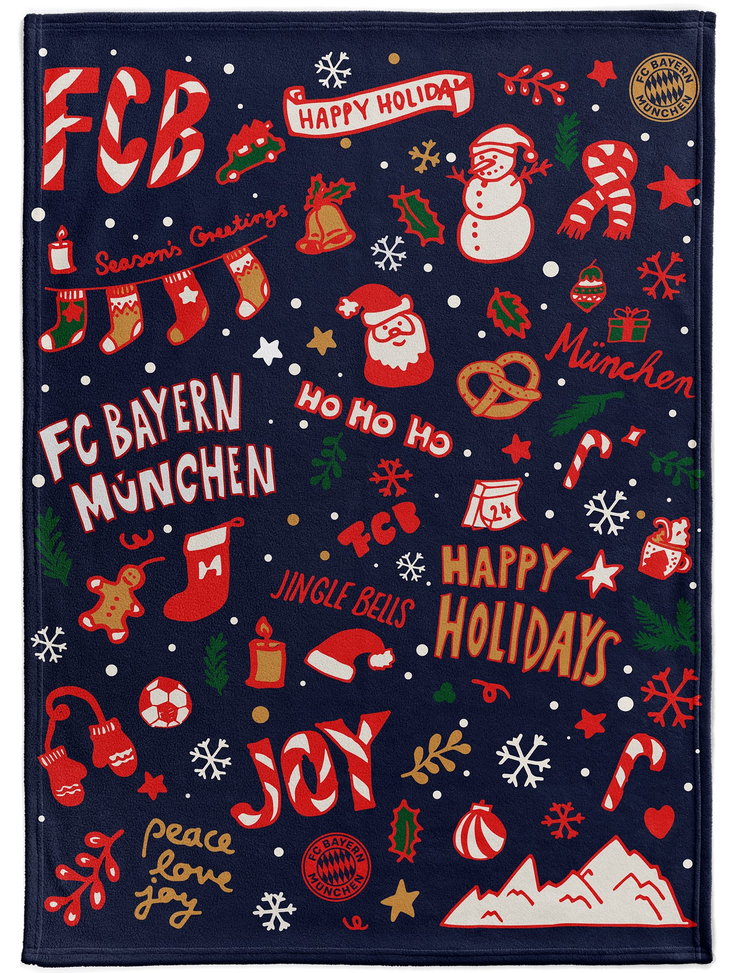 Wohndecke FC Bayern München I Kuscheldecke I Sofadecke Winter 150x200 cm I günstig online kaufen