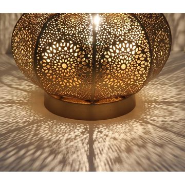 Casa Moro Nachttischlampe Orientalische Tischlampe Gohar in Antik-Gold Look LN2090, ohne Leuchtmittel, Bodenlampe, Nachttischlampe, Ramadan Lampe