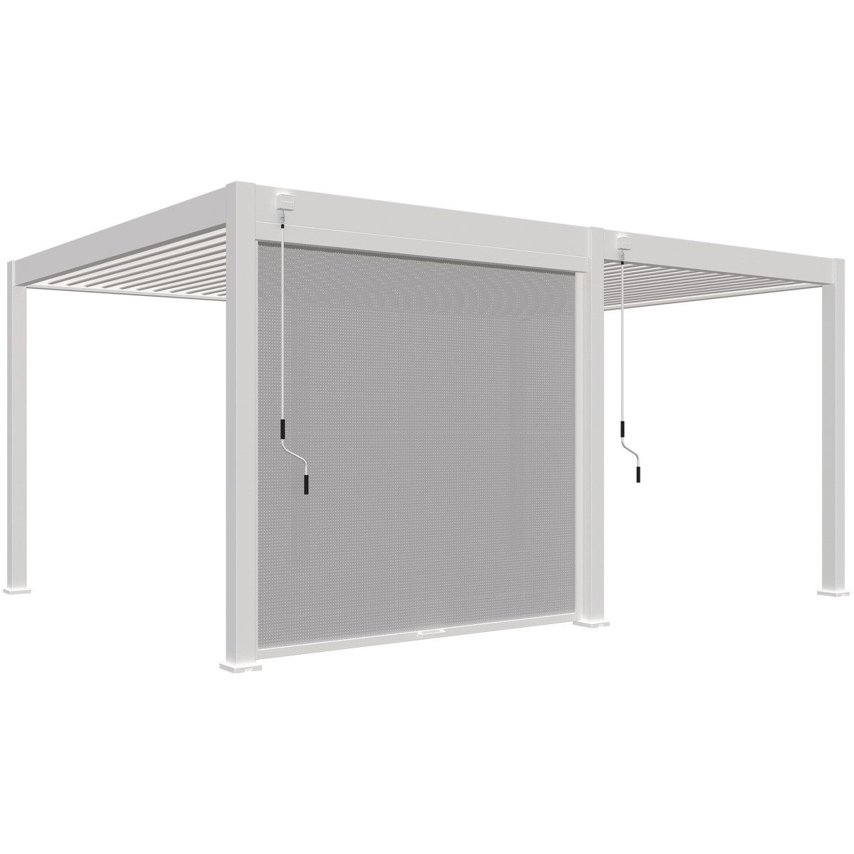 Weide Pavillonseitenteil Sonnenrollo 4 Maße Weiß Für Weide Deluxe Pergola, 265x236 cm, Seitenteil