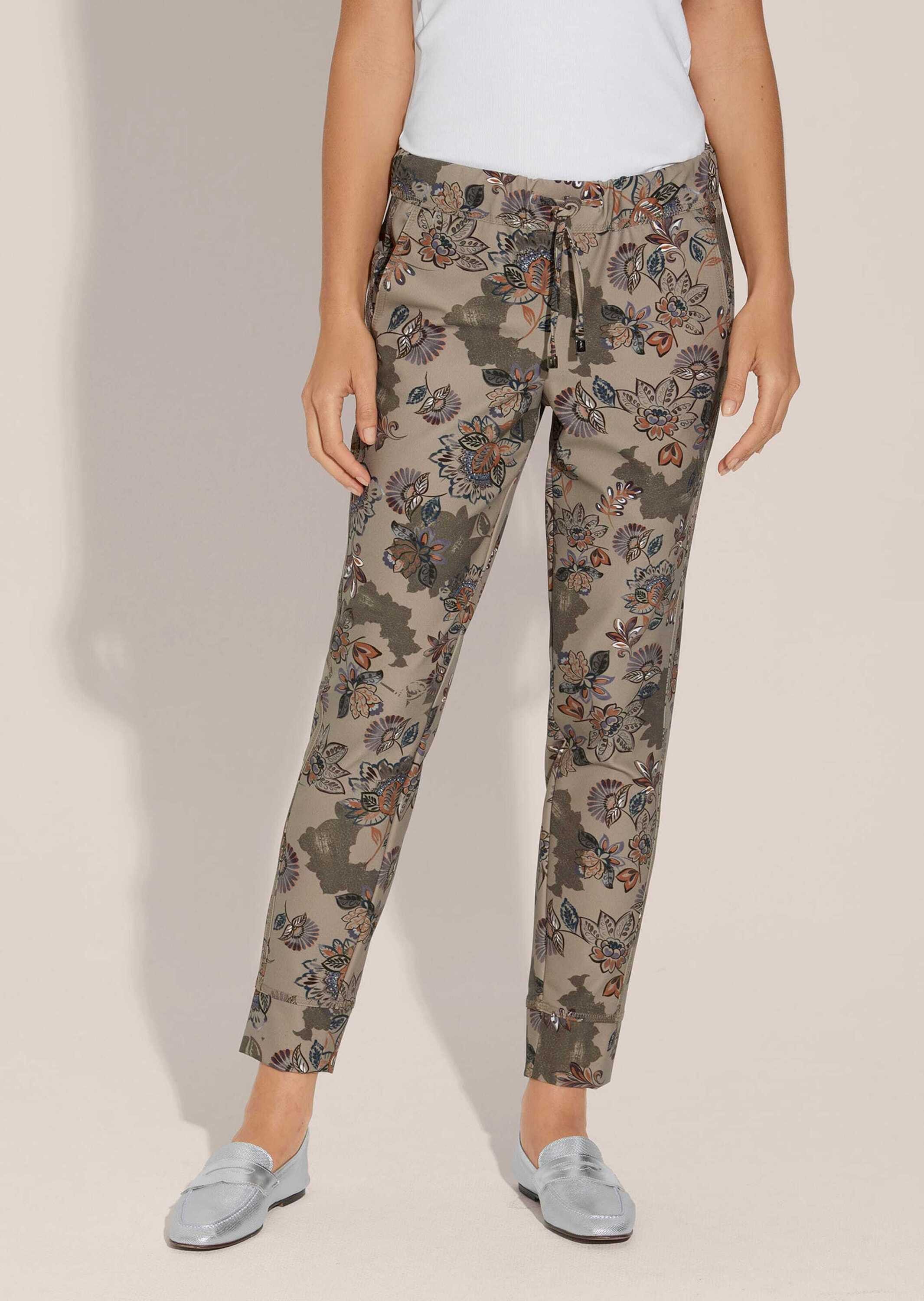 MADELEINE Jogger Pants Hose mit Blumenmuster günstig online kaufen
