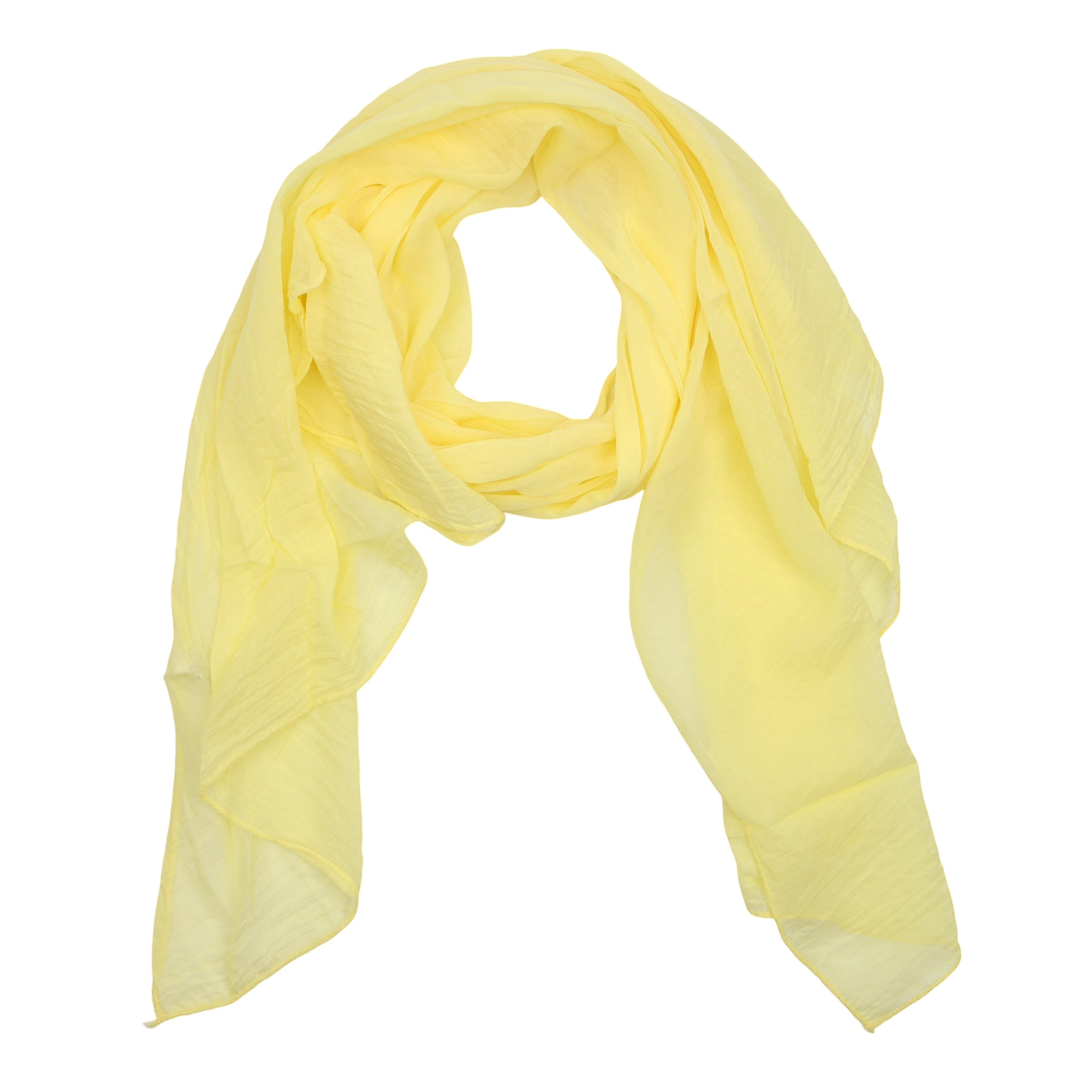 MIRROSI Modeschal Asymmetrischer Schal, Made in Italy 20% Seide 80% Baumwolle, (ca. 170x77cm; Leicht und bequem, Unifarbe), Damen Halstuch ideal für Frühling, Sommer und Herbst