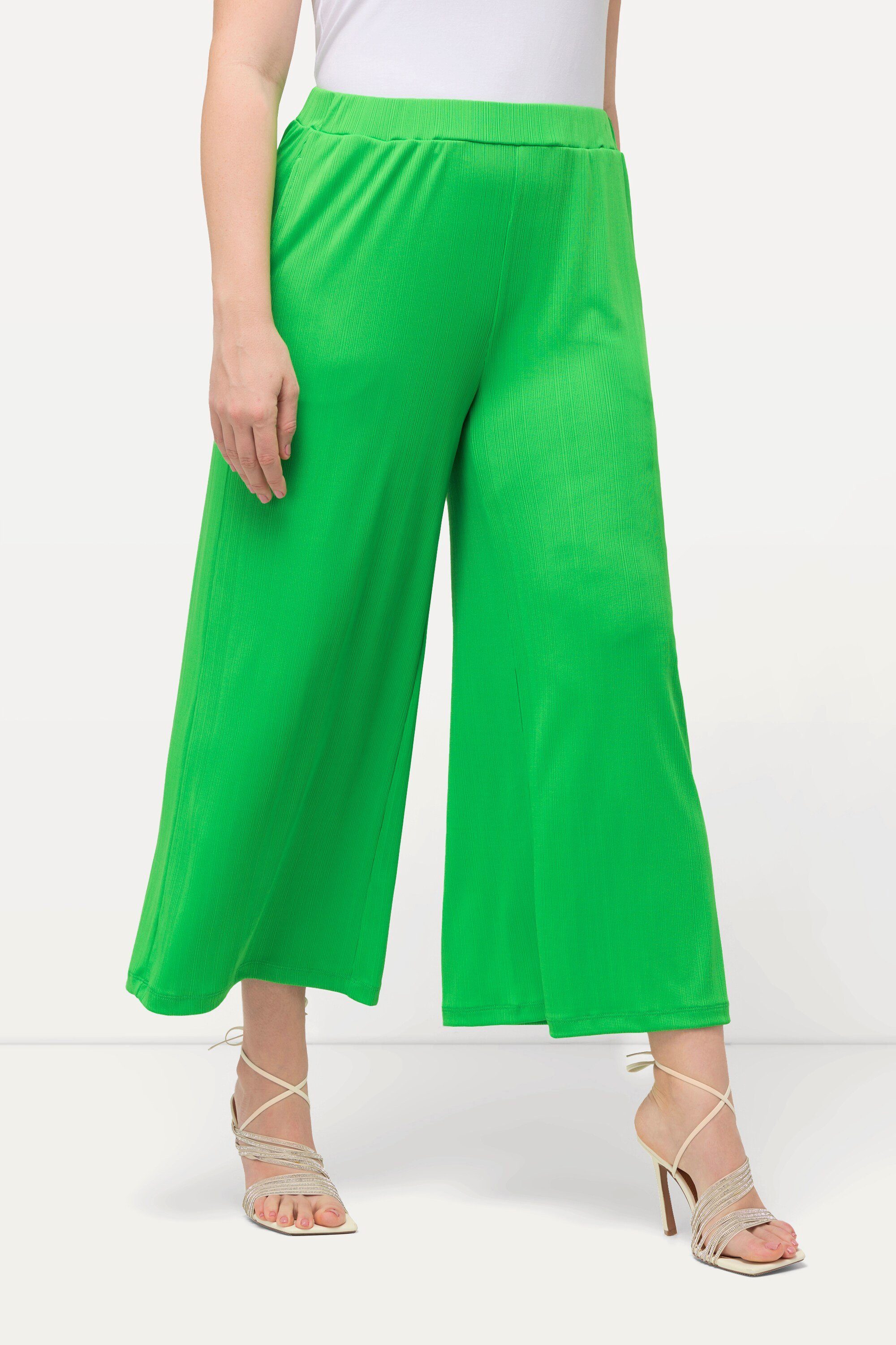 Ulla Popken Funktionshose Culotte Struktur wadenlang günstig online kaufen