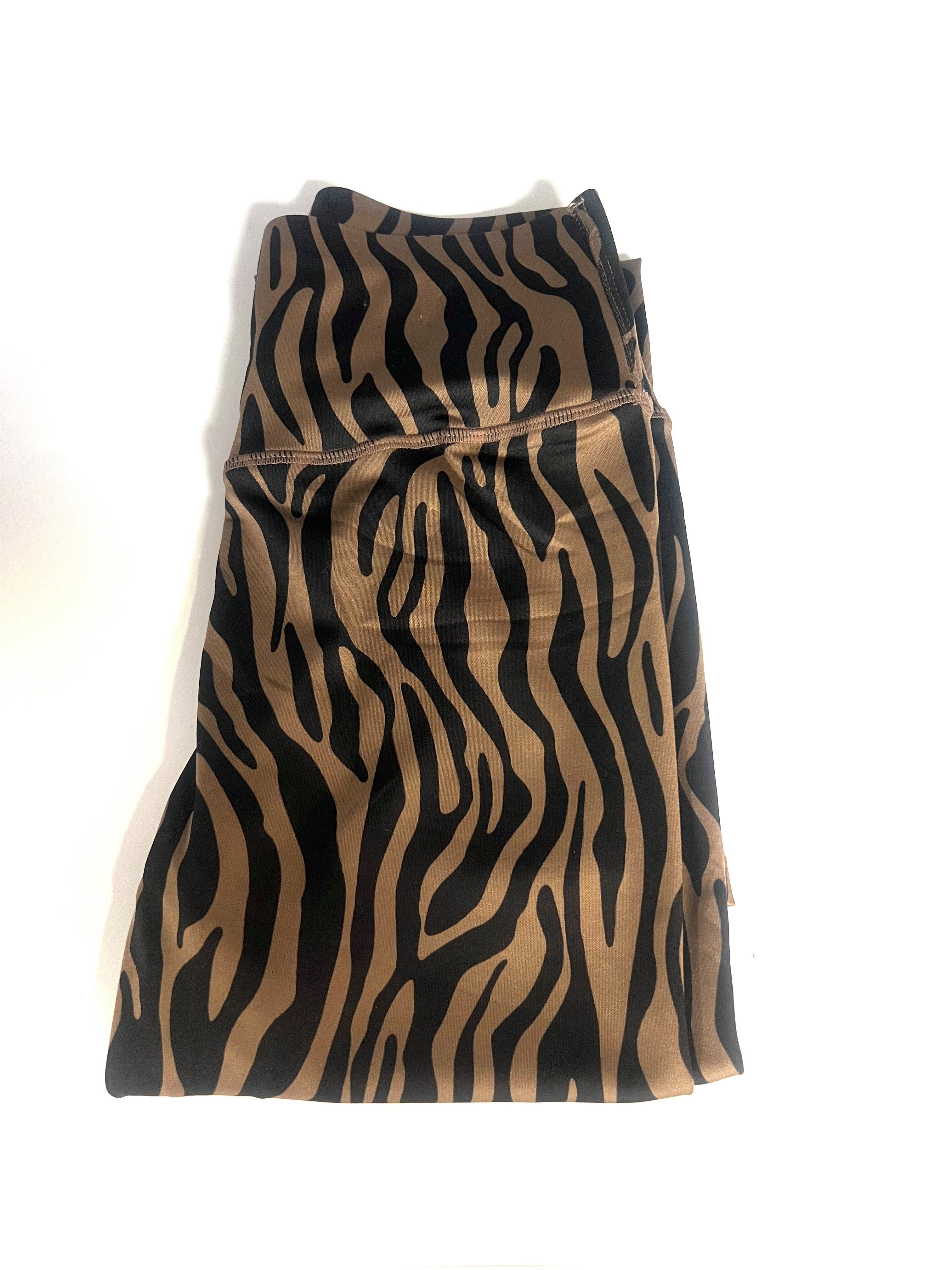 Sonderpostendiscount Leggings Damenlegging in Zebra Muster Weiss oder Braun günstig online kaufen