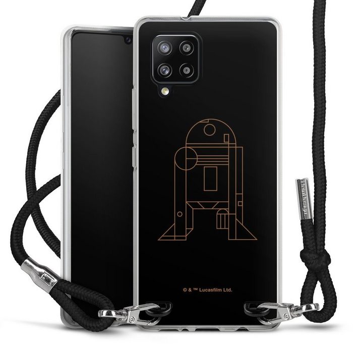 DeinDesign Handyhülle Star Wars R2D2 Fanartikel R2D2 Line Art Samsung Galaxy A42 5G Handykette Hülle mit Band Case zum Umhängen
