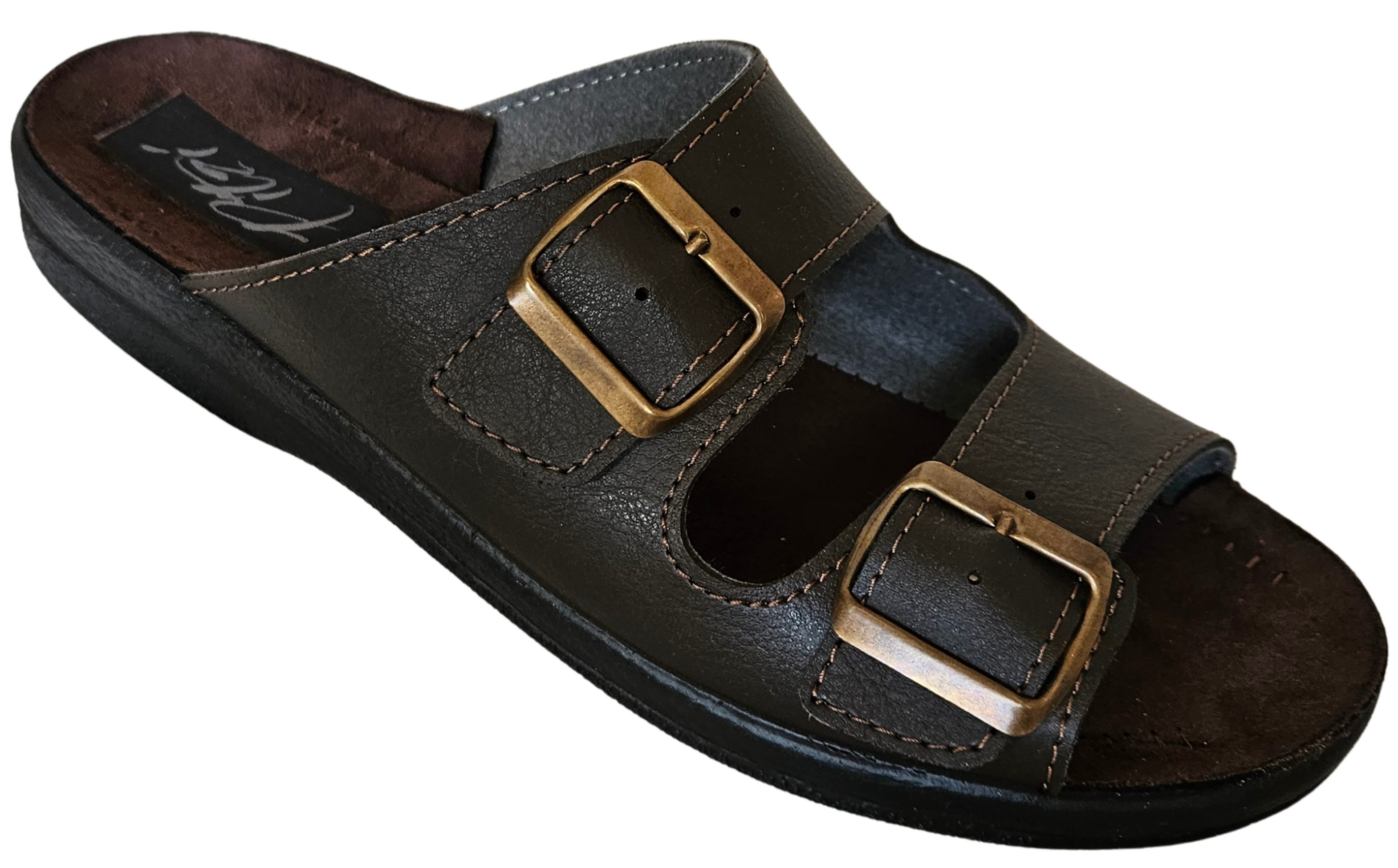 Pitzi Pantolette zehenoffen, 67000, braun Pantolette Sommerschuh, Hausschuh