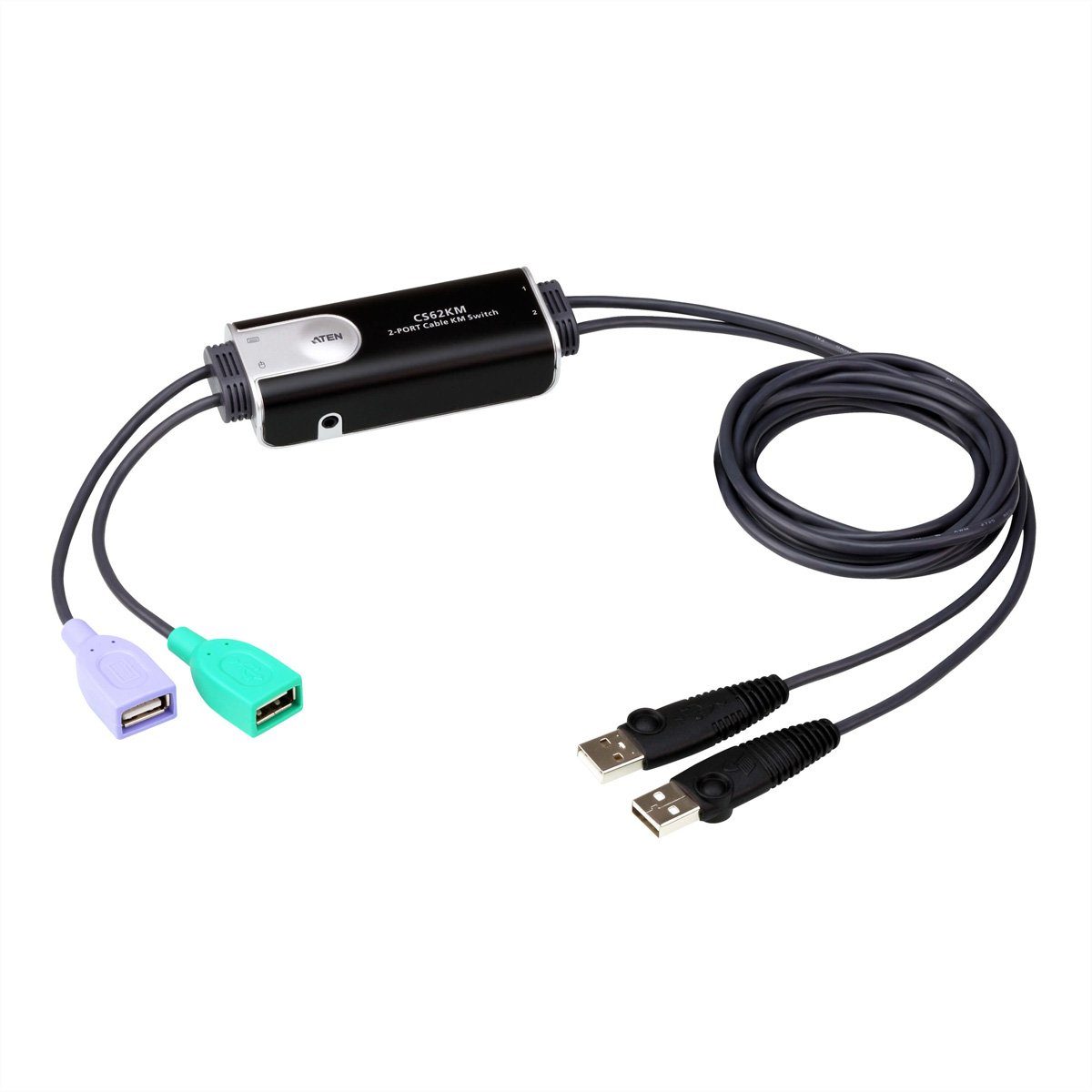 CS62KM 2-Port Boundless KM Switch Computer-Adapter