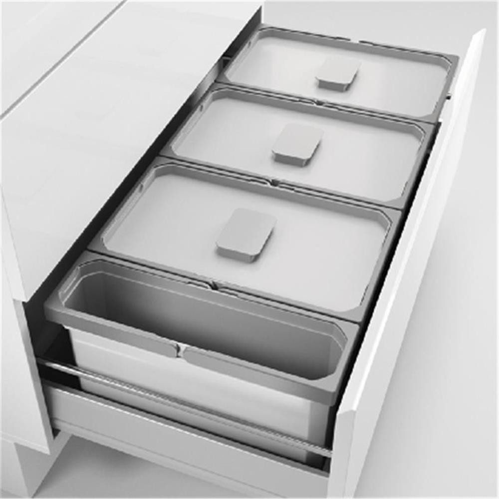 Naber Einbaumülleimer Systembehälter Cox® Box 220/900-3, hellgrau