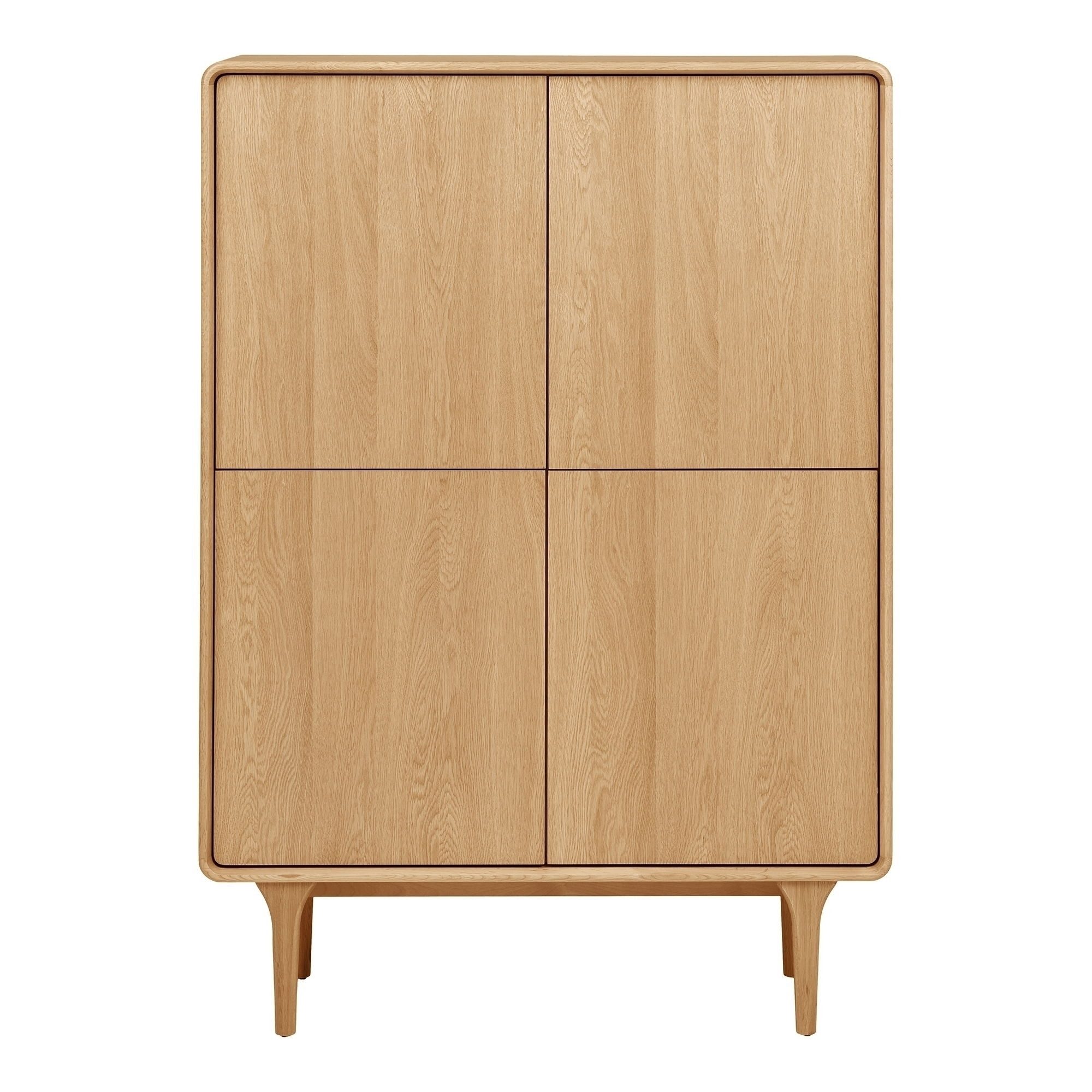 freiraum Highboard Darwin, in Natürlich, MDF, Eiche - 100x140x40cm (BxHxT)