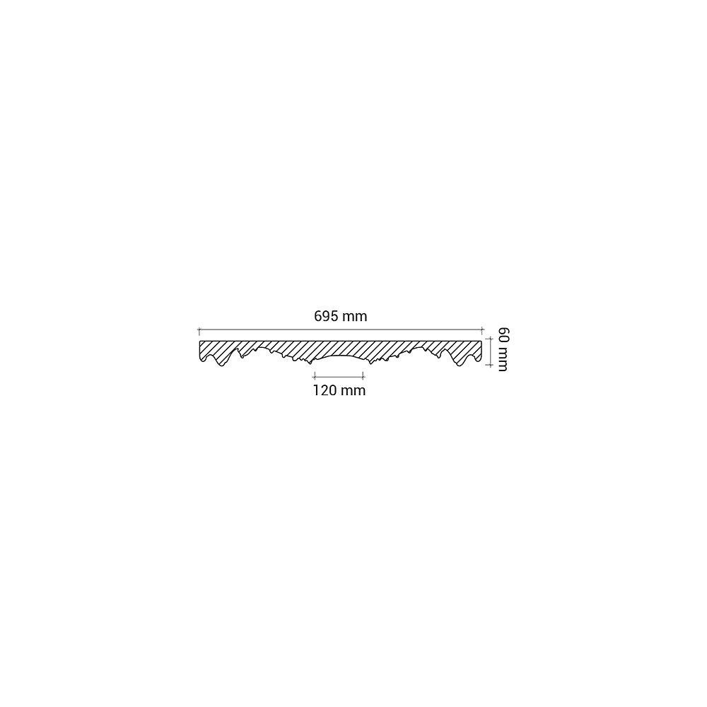 Profhome Decken-Rosette 156001 (Rosette, 1 vorgrundiert, Durchmesser Deckenelement, cm), Stil: 69,5 St., weiß, Medallion, Zierelement, Stuckrosette, Deckenrosette, Neo-Klassizismus
