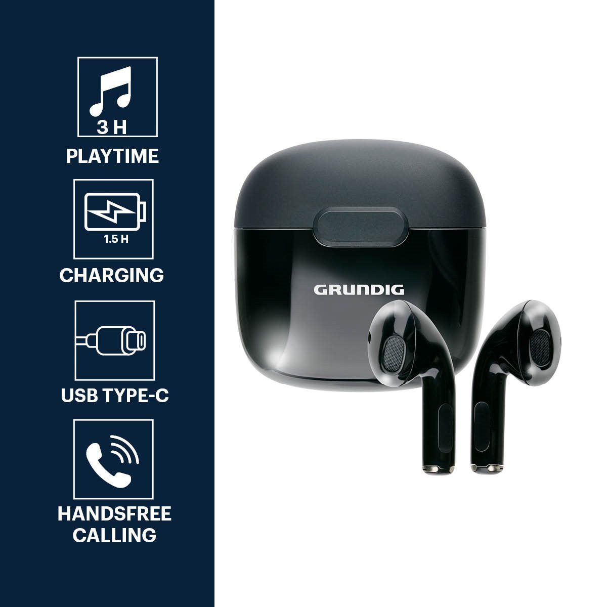 Grundig Grundig Bluetooth Kopfhörer 200mAh In-Ear-Kopfhörer