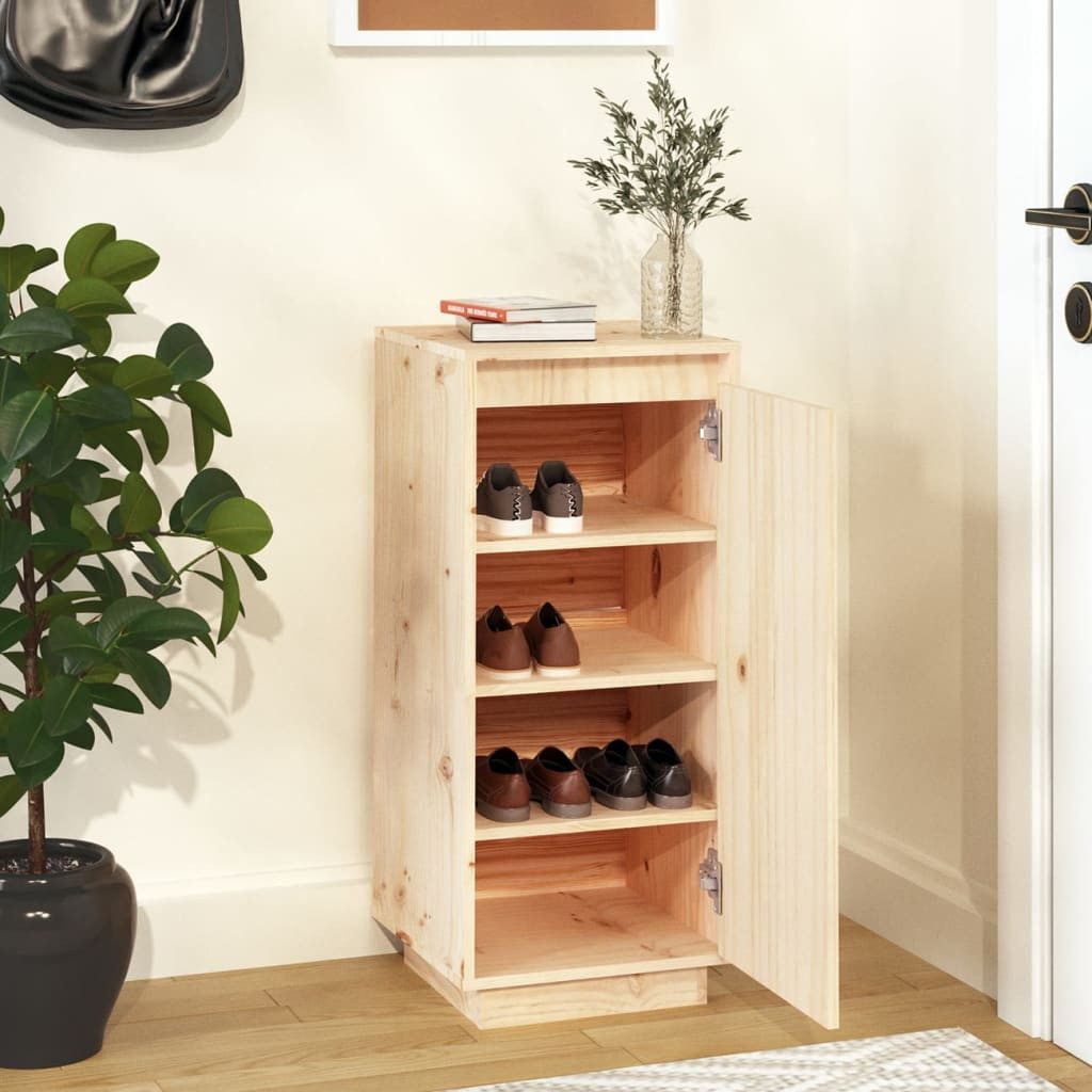 vidaXL Schuhschrank NA Schuhschrank 35x35x80 cm Massivholz Kiefer