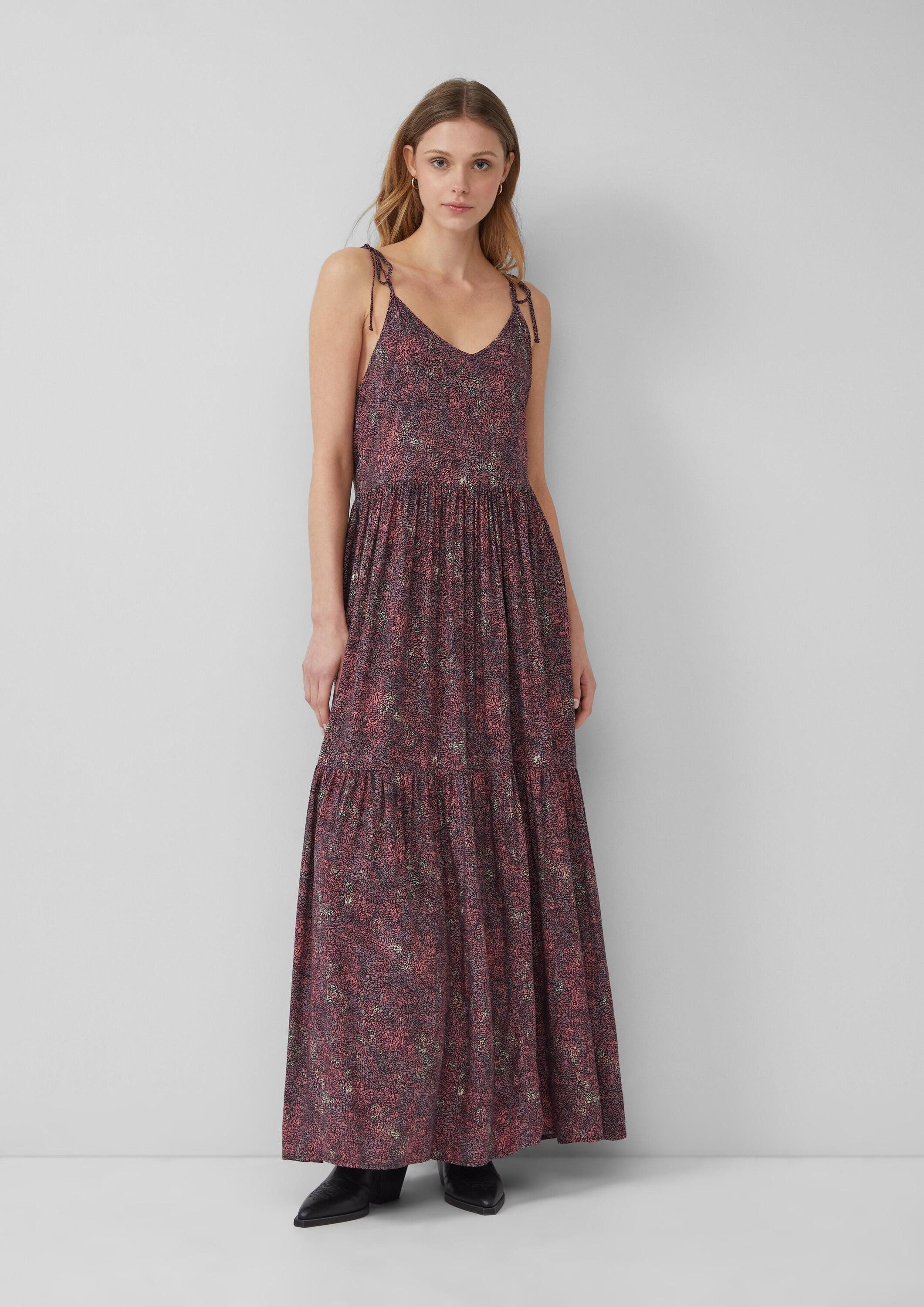 QS Maxikleid Kleid Langes Viskosekleid