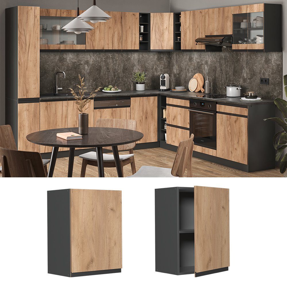 Vicco Hängeschrank R-Line, Goldkraft Eiche/Anthrazit, 45 günstig online kaufen