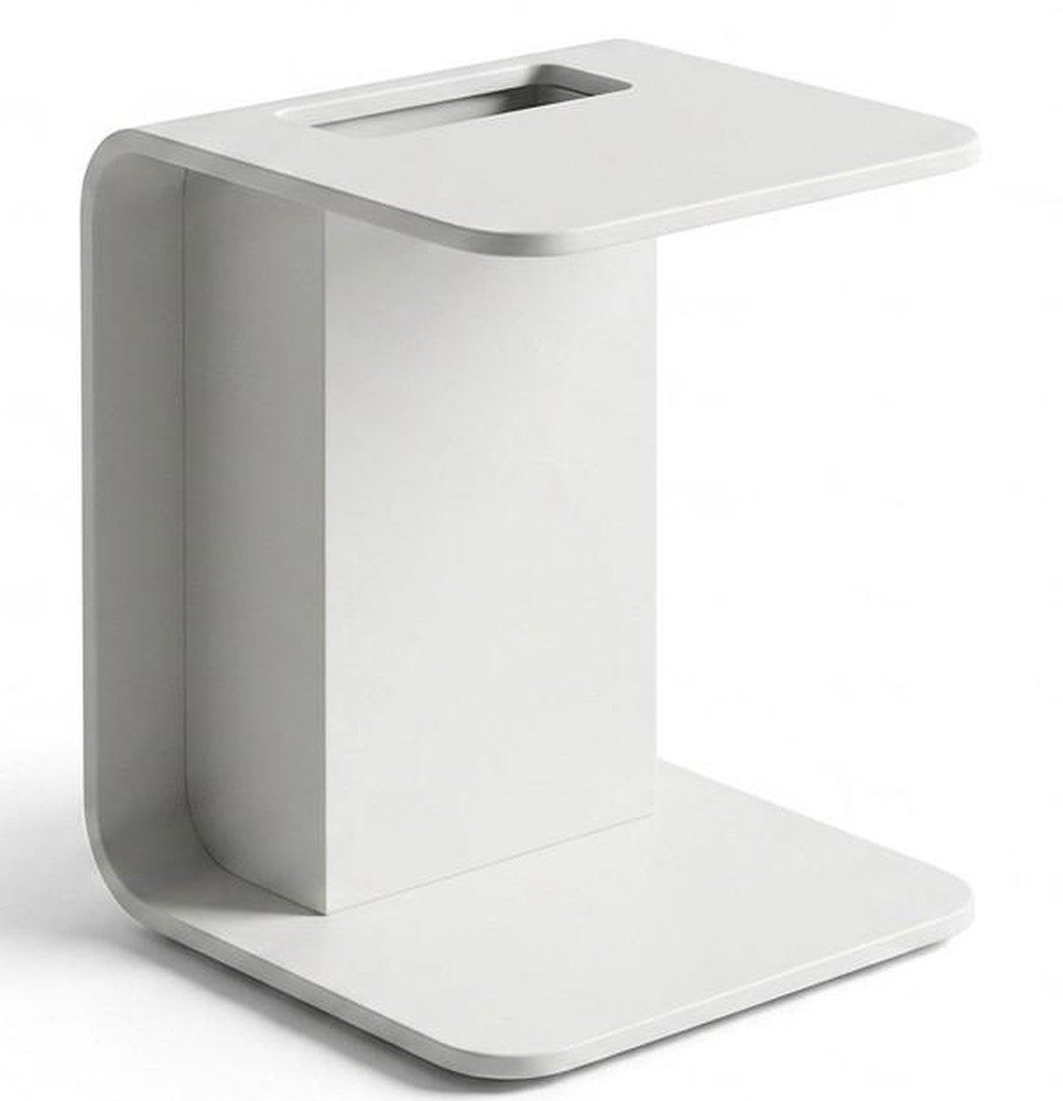 Xlmoebel Beistelltisch Beistelltisch Stil modern weiß Wohnzimmer kompakt quadratisch (1-St., 1-tlg)