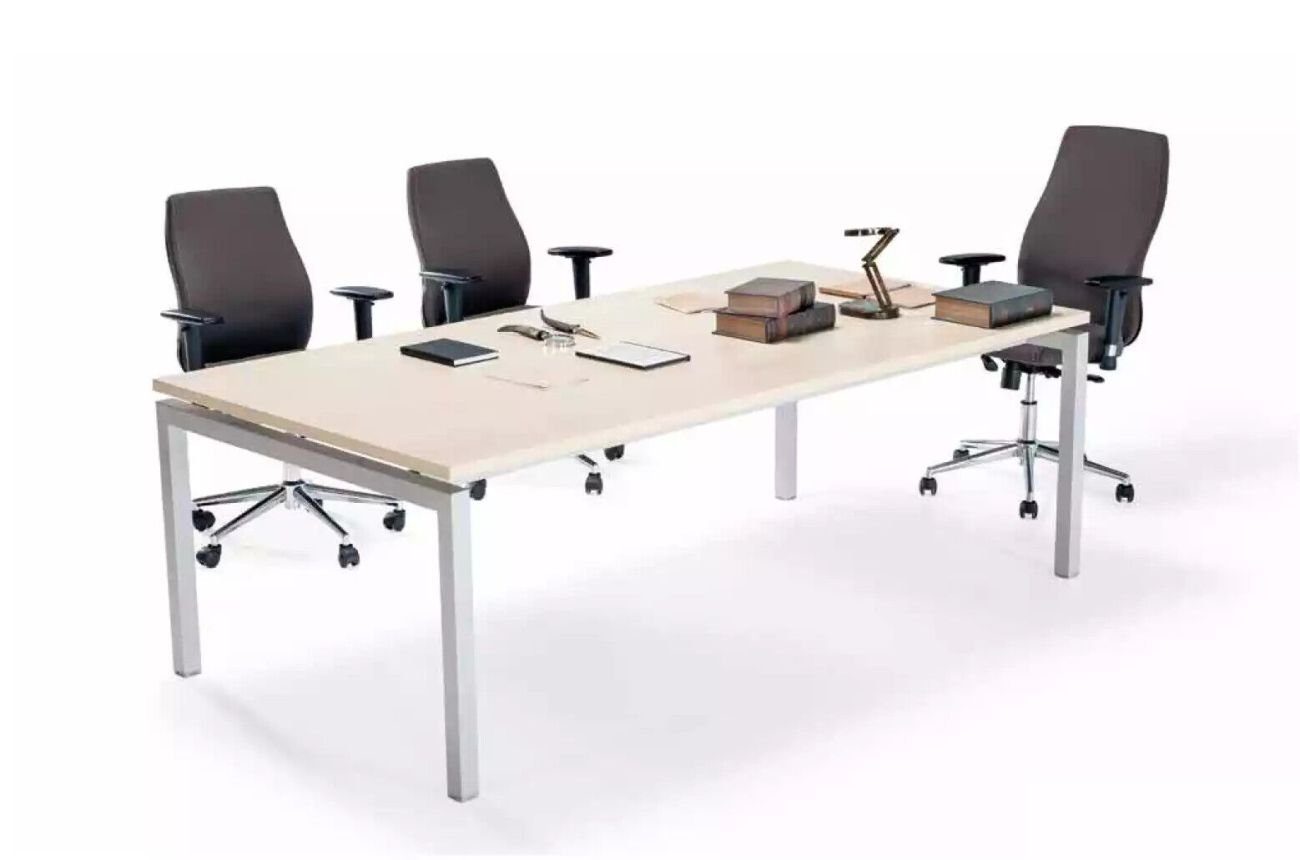 JVmoebel Konferenztisch Weißer Konferenztisch Besprechungstische Europa in Luxus 1x nur Büromöbel Holzmöbel Made (1-St., Konferenztisch)
