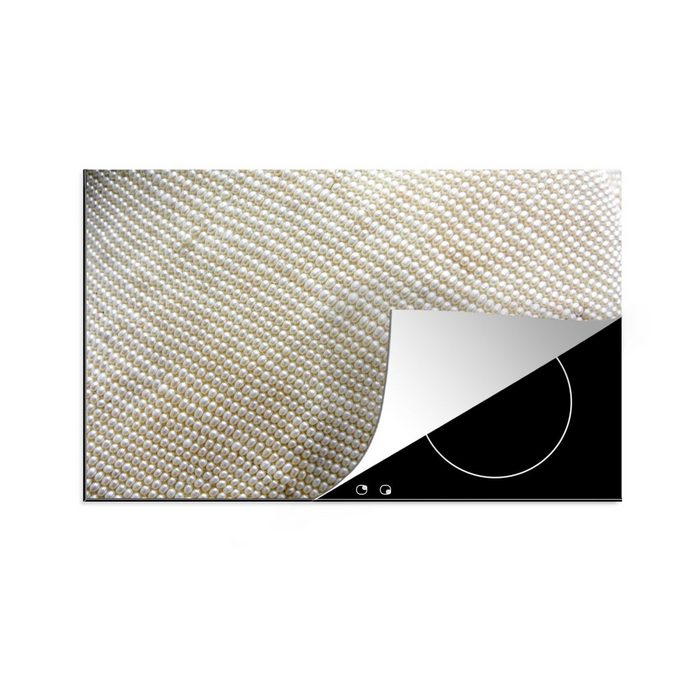 MuchoWow Herdblende-/Abdeckplatte Hintergrund aus Perlen Vinyl (1 tlg) induktionskochfeld Schutz für die küche Ceranfeldabdeckung
