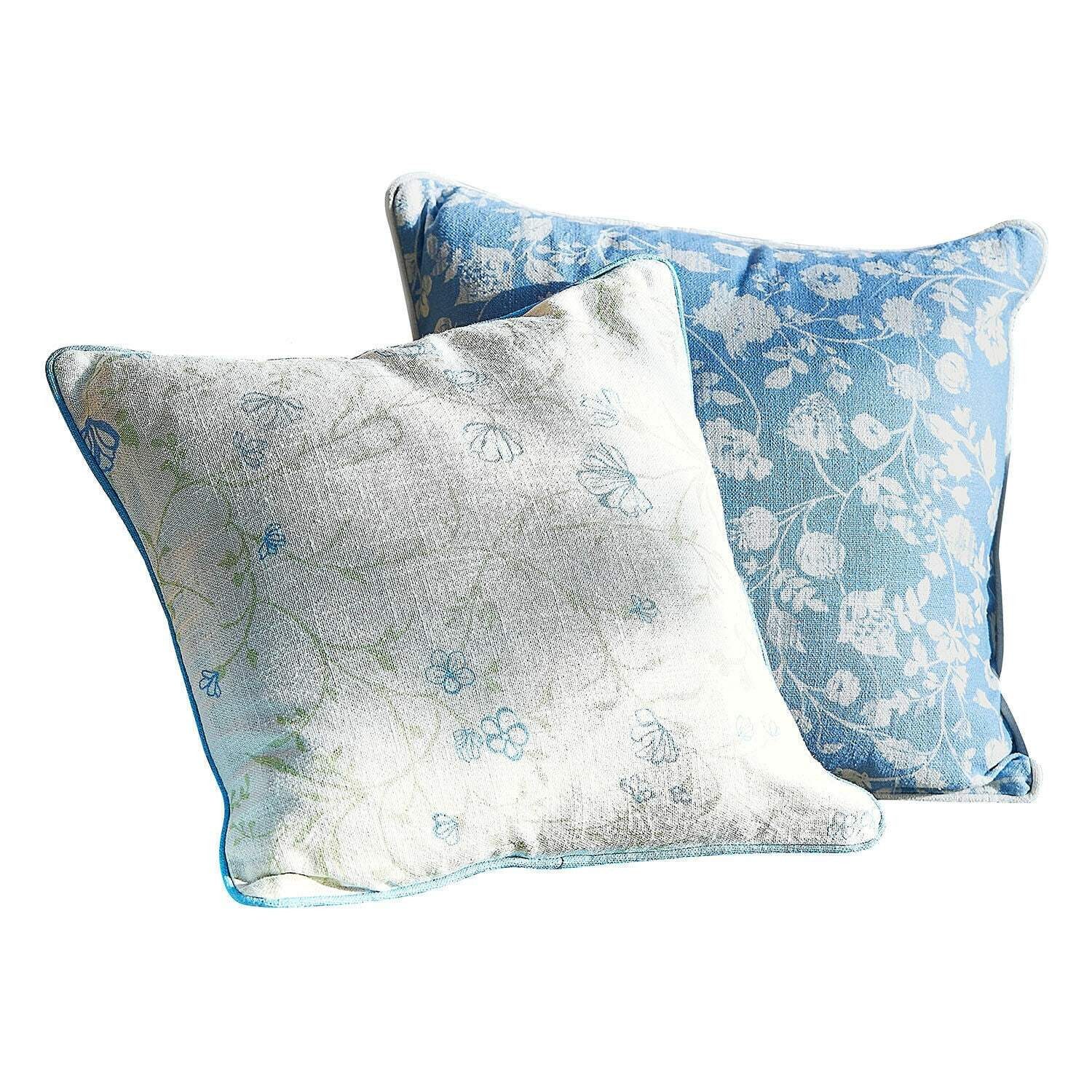 Mirabeau Kissenhülle Kissenhülle 2er Set Corvelique blau/creme