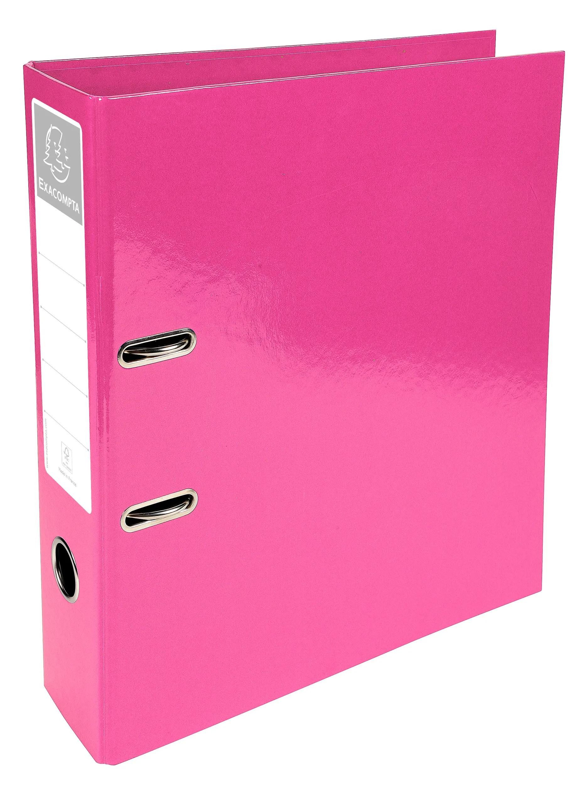 EXACOMPTA Aktenordner 10x Ordner Prem'Touch A4, Rückenbreite 70mm, Iderama - Rosa - 53624E, Ordner Papier Kollektion