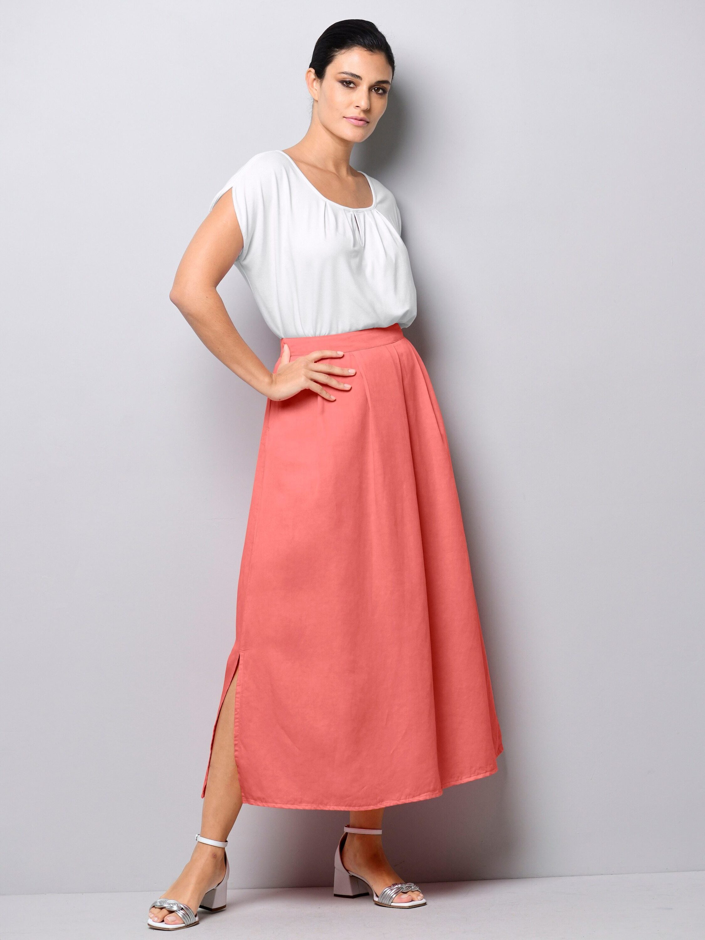 Alba Moda Maxirock Rock mit Schlitz