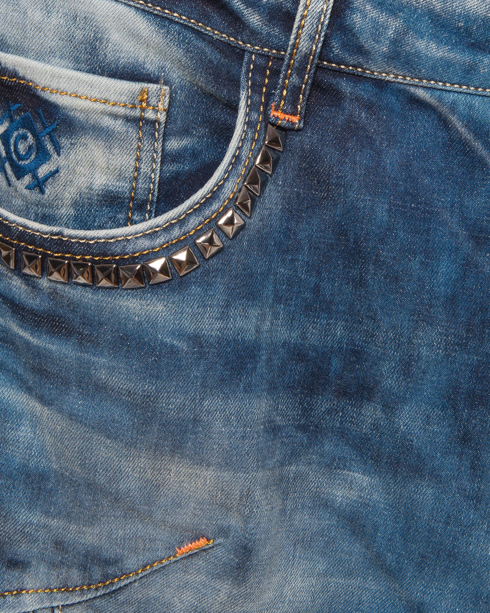Herren Jeans Cipo & Baxx Regular-fit-Jeans Herren Jeans Hose im mit aufwendiger Nietenverzierung und stylischer Labelschrift Jea