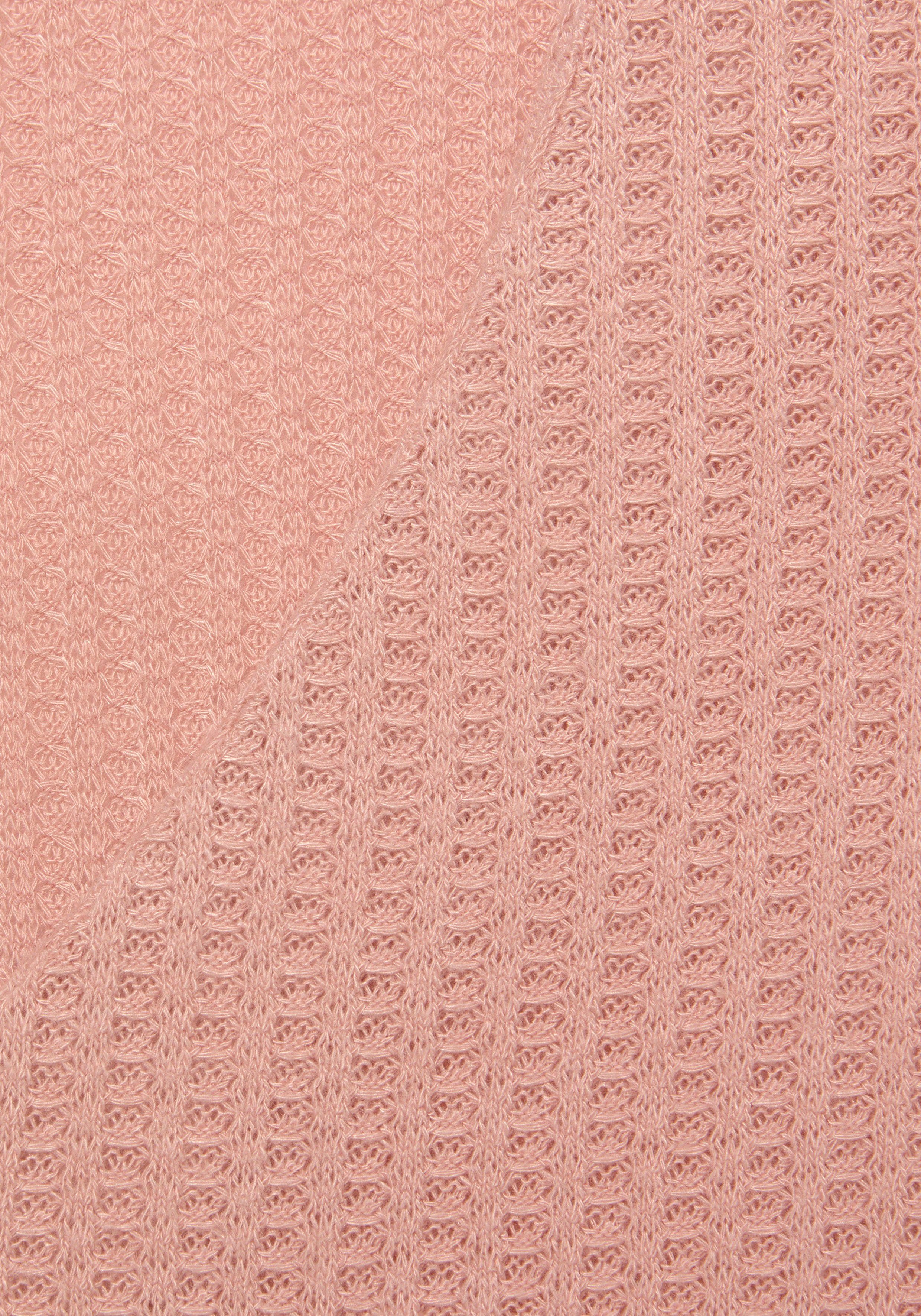 LASCANA Kurzarmshirt mit Zierperle aus elastischem Waffelpiqué mit Viskose – Bild 4 von 5