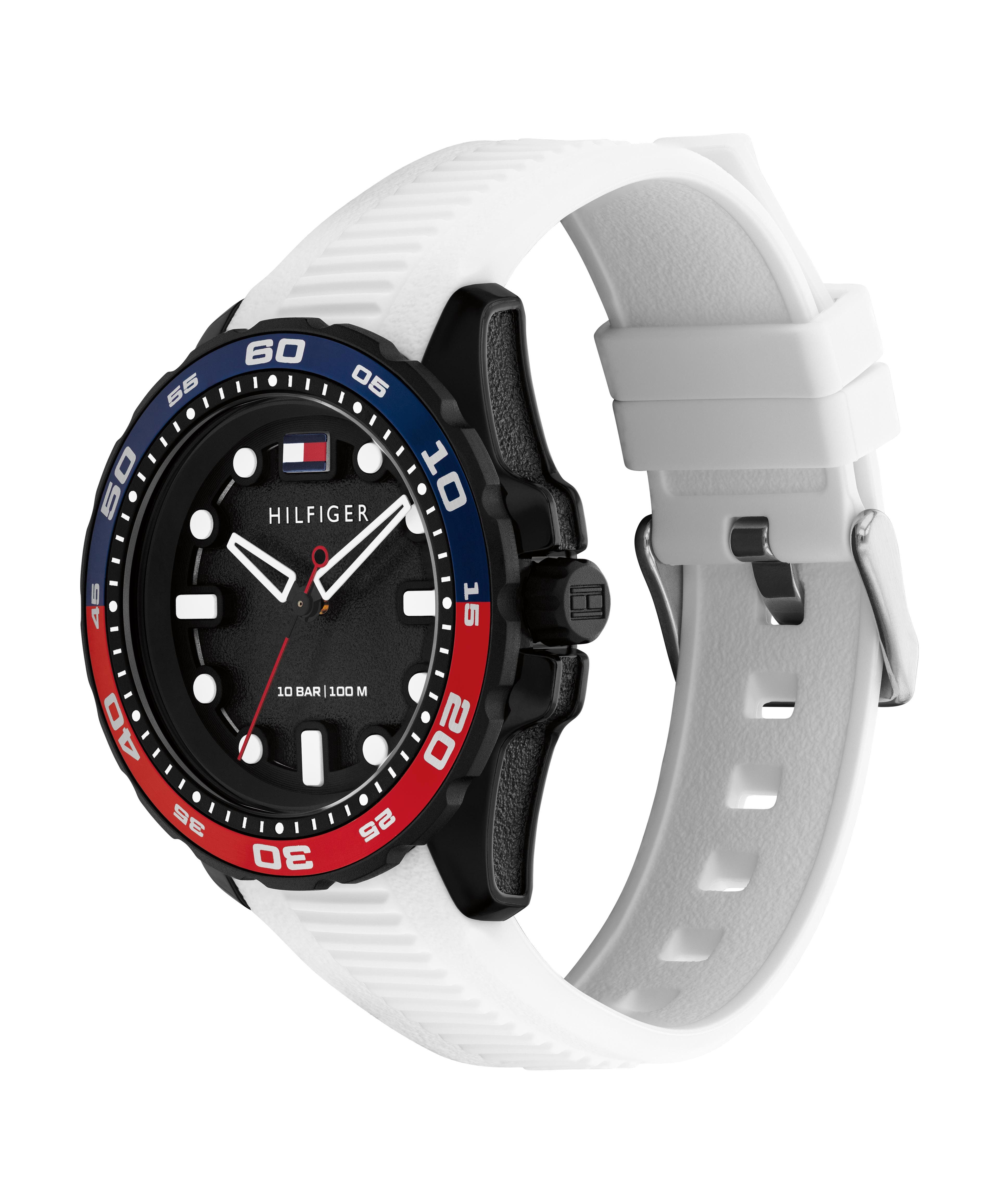 Tommy Hilfiger Quarzuhr TH Regatta 1792264, Armbanduhr, Damenuhr, Herrenuhr, Silikonarmband, analog