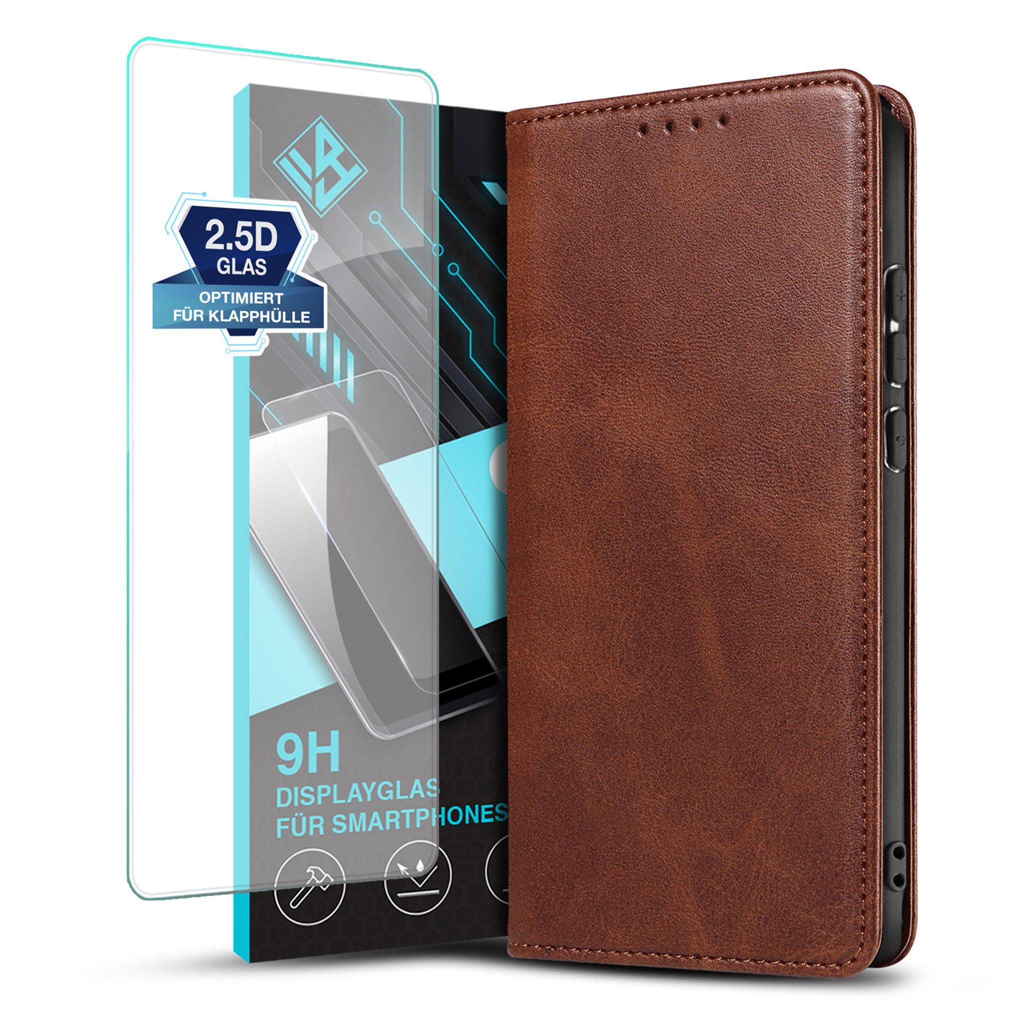 Tec-Expert Handyhülle Tasche Handy Klapp Hülle für Samsung Galaxy S26+, Cover Klapphülle Case mit Kartenfach Geldfach mit Displayglas