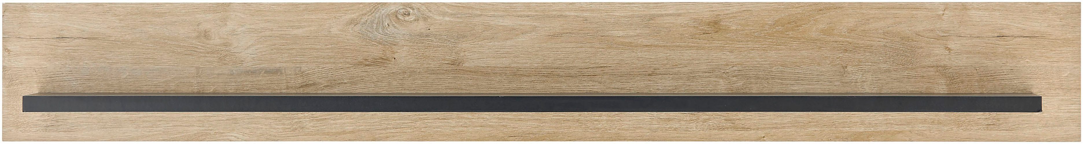Home affaire Wandboard Cornwall, Wandregal im Landhausstil, Wandhalter mit Ablagefläche, 1-tlg., vielseitig einsetzbares Hängeregal, Breite 150 cm, warmes Eiche Dekor