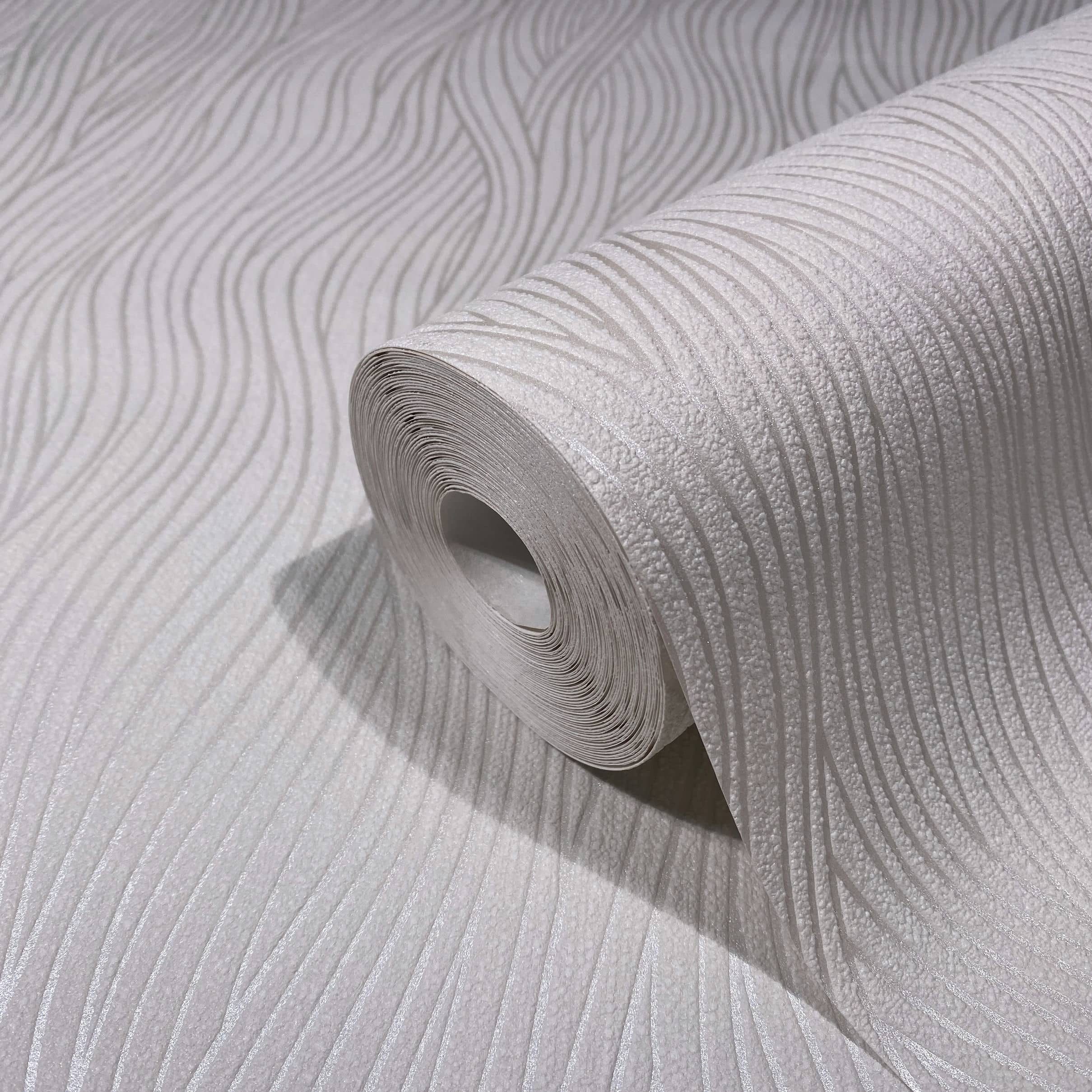 Marburg Vliestapete Serene Stripes, Streifen, moderne Tapete für Wohnzimmer Schlafzimmer Küche
