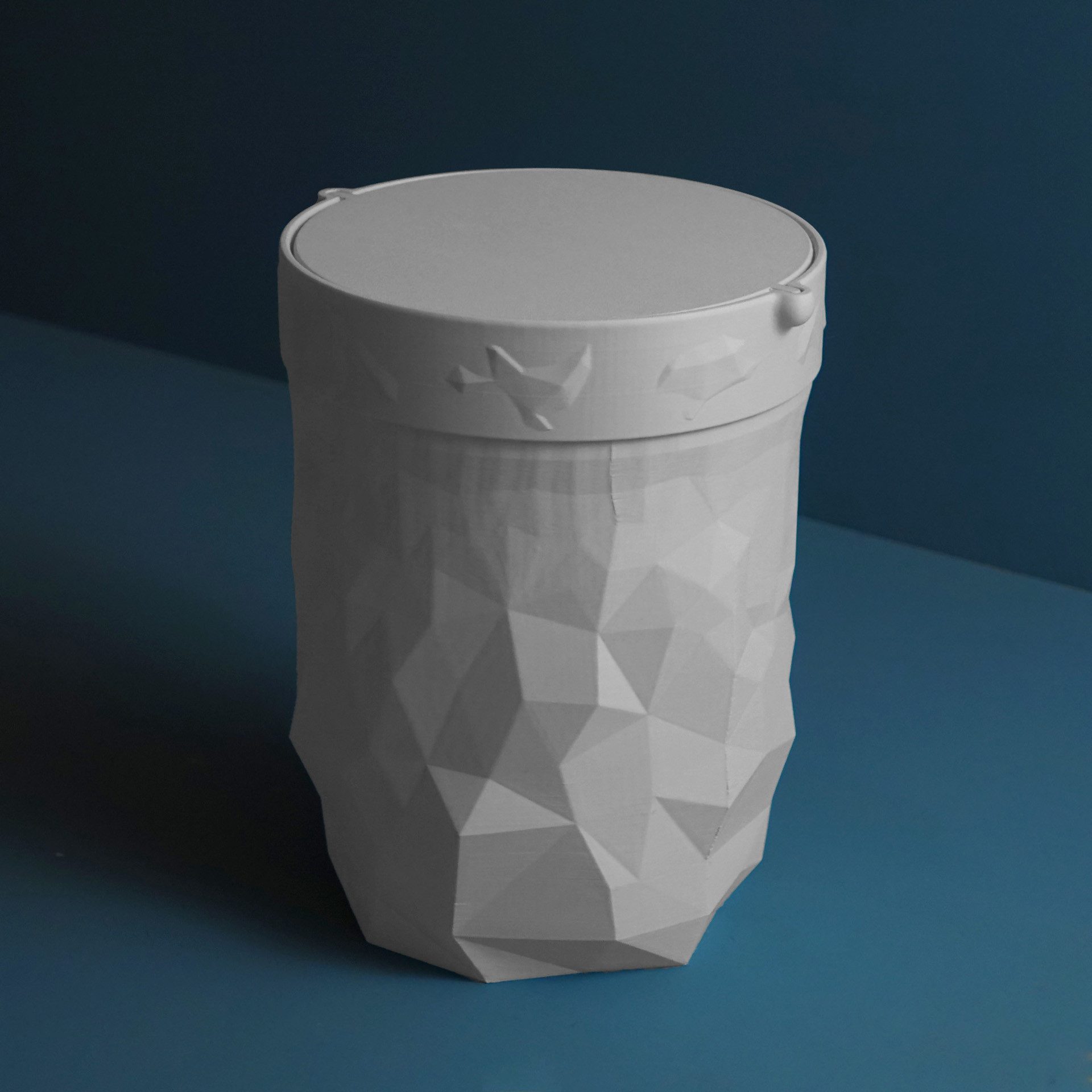 Shapes - Decorations Mülleimer Trash Can „Glitch“ by Gazzaladra Design – Design trifft Funktionalität, Fassungsvermögen: S ~ 1,5L; M ~ 6,5L