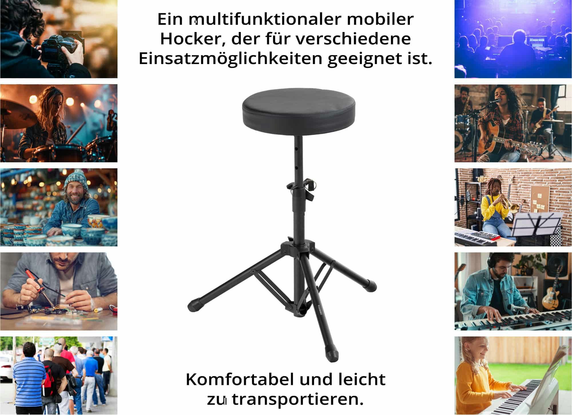 McGrey Sitzhocker KD-10 Hocker - Vielseitiger Musik- und Allzweckhocker, Hö günstig online kaufen