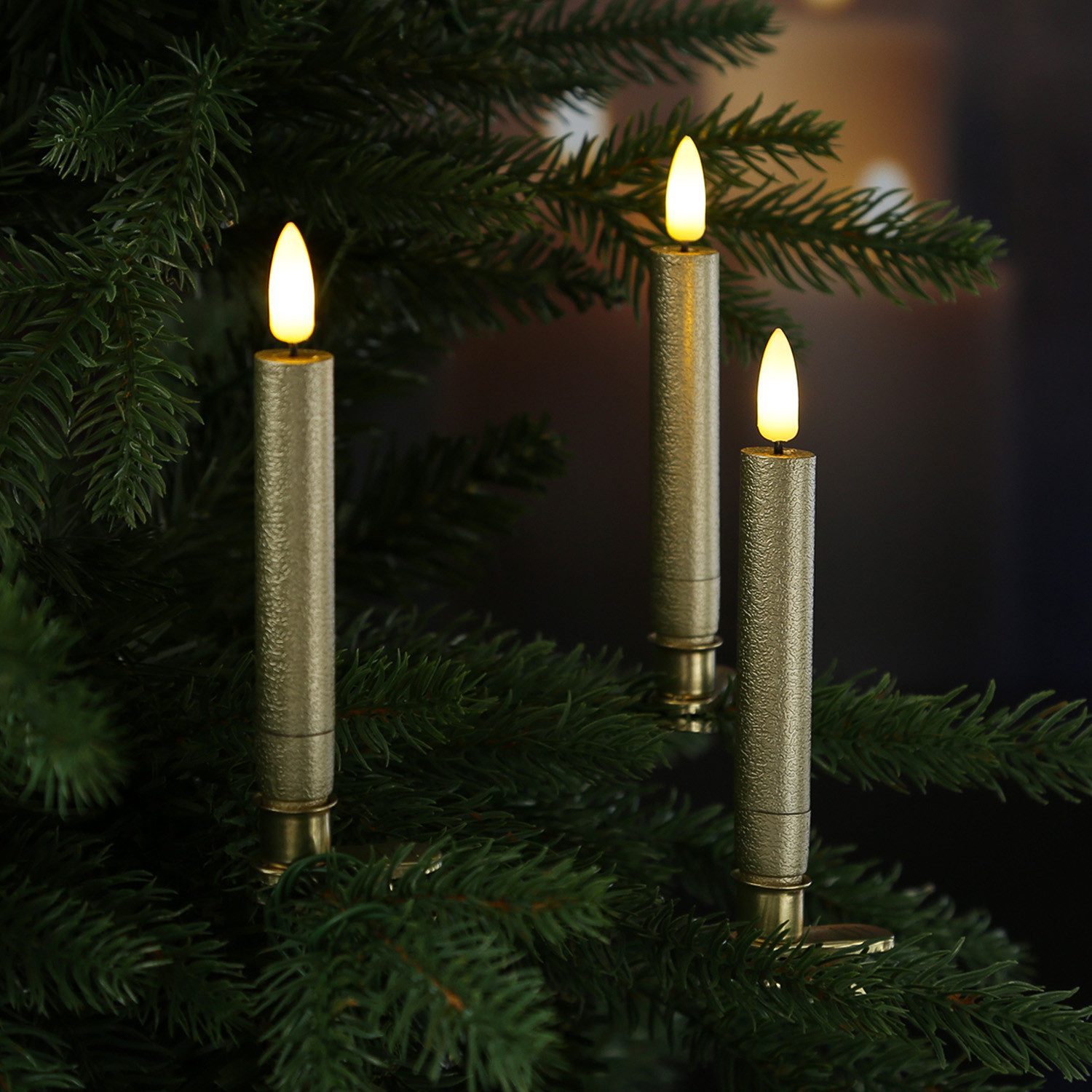 MARELIDA LED-Christbaumkerzen Baumkerzen mit Clip 10 günstig online kaufen