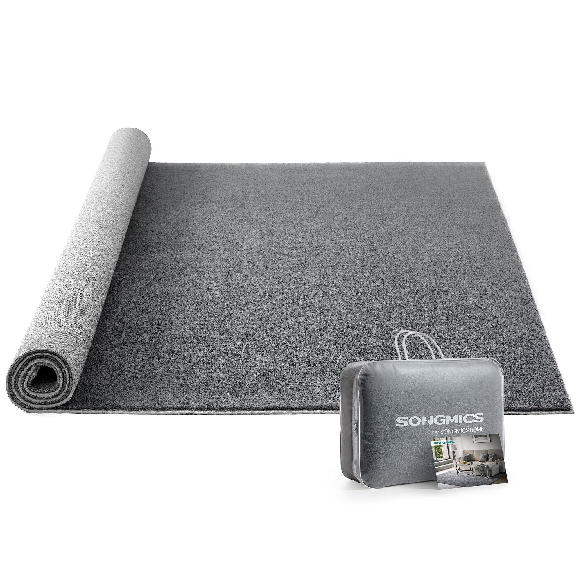 SONGMICS HOME Teppich, Rechteck, Wohnzimmerteppich, rutschfest, maschinenwa günstig online kaufen