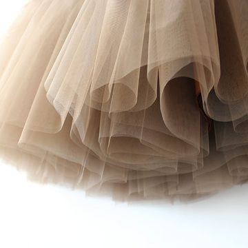 AFAZ New Trading UG Sommerkleid Damen Tüllrock 5 Lage Prinzessin Kleider Knielang Petticoat (1-tlg) Ballettrock Unterrock Pettiskirt
