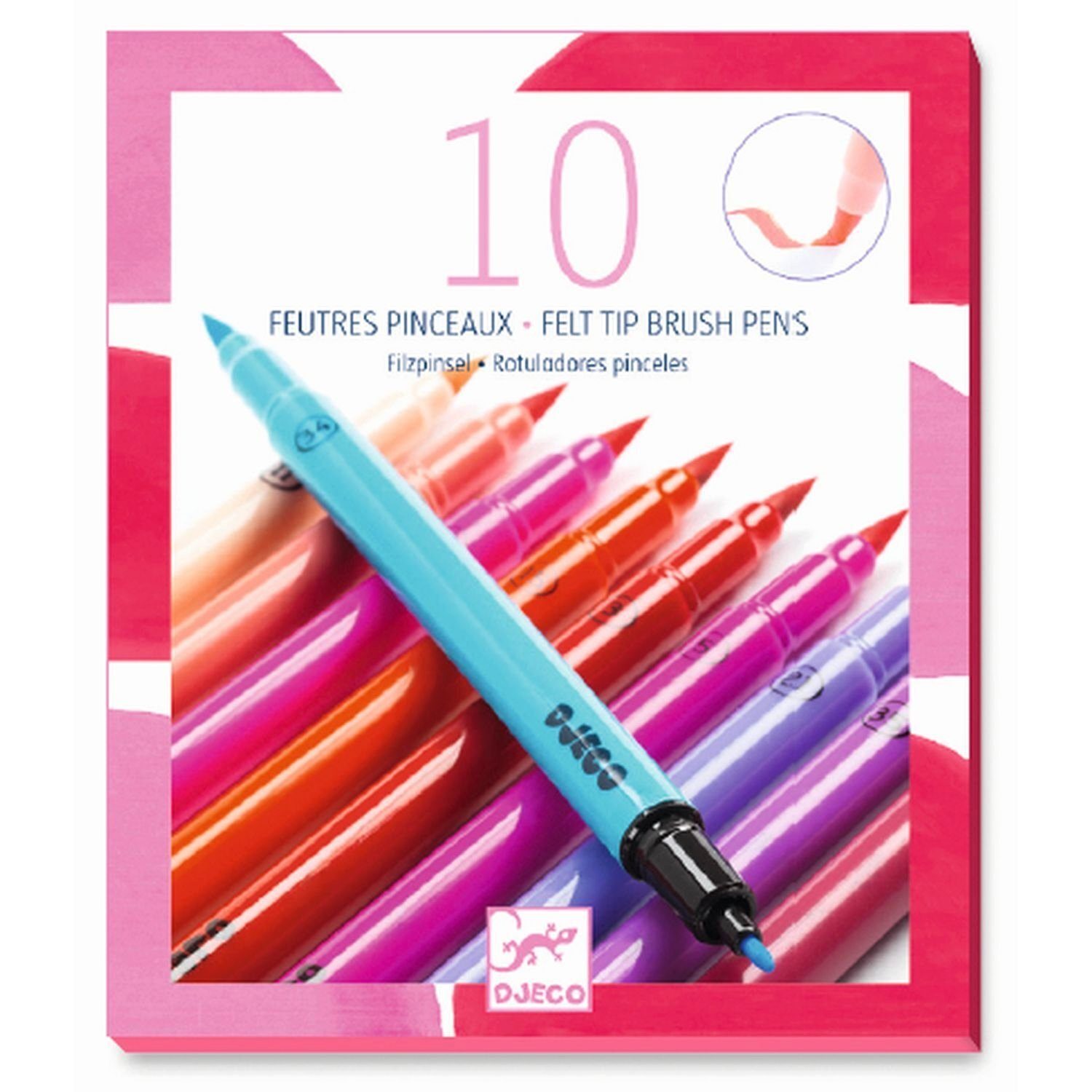 DJECO Filzstift DJ08802 Farben: 10 Фломастеры-Mädchenfarben