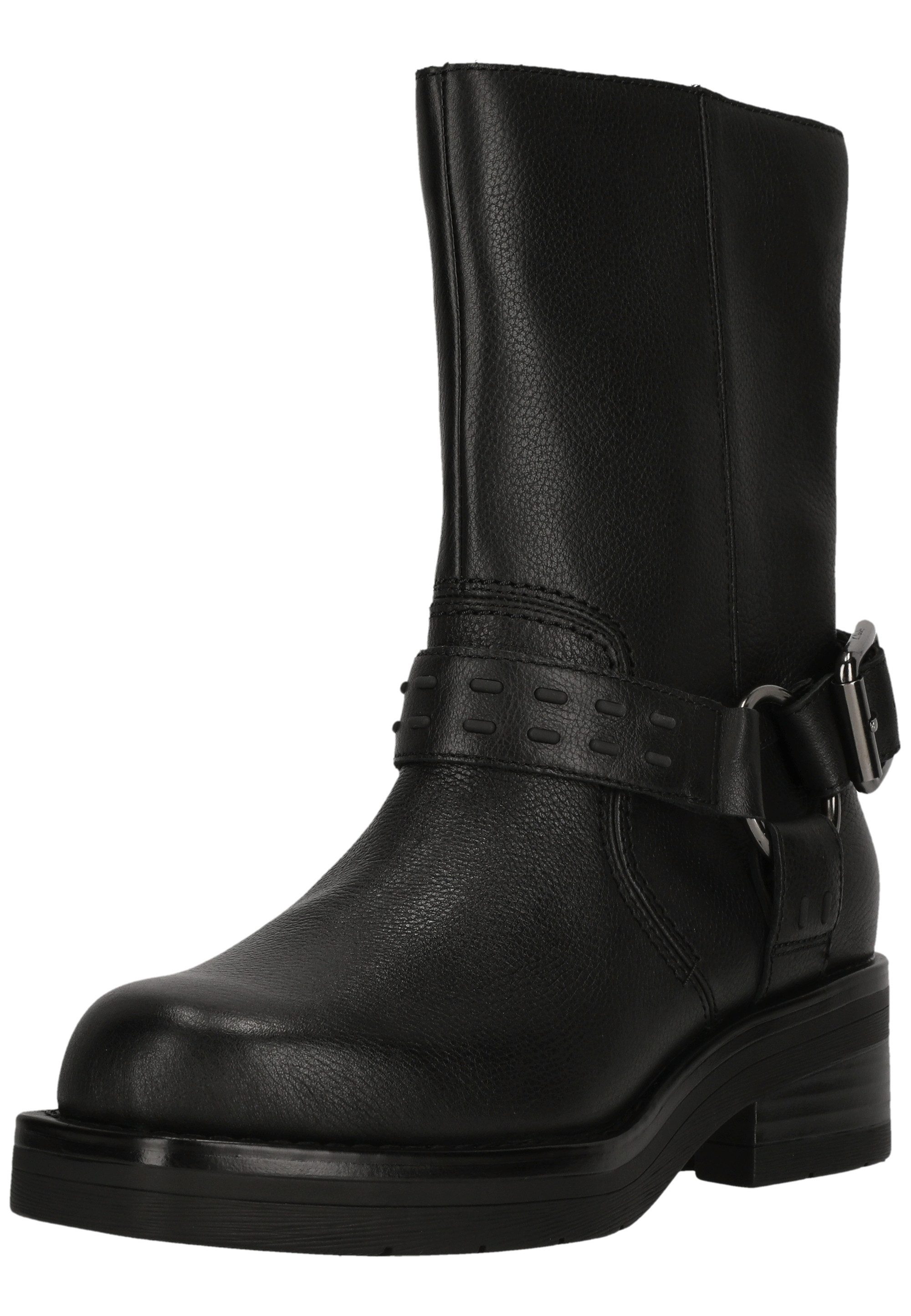 Clarks Rebelle Up Black Leather Stiefel mit herausnehmbarem Contour-Cushion-Fußbett