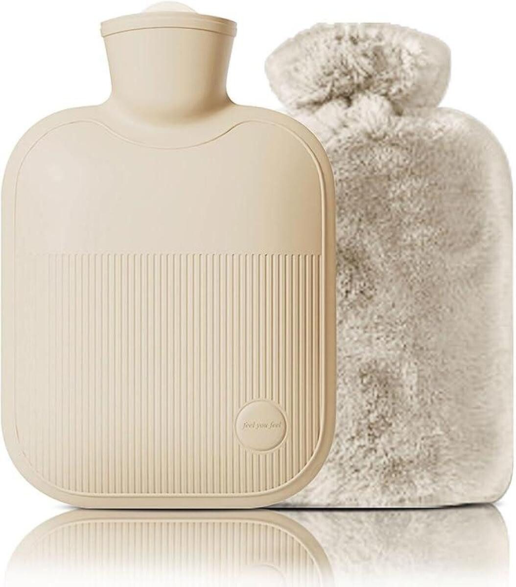 FELIXLEO Wärmflasche Wärmflasche mit Bezug, auslaufsicherer Wärmbeutel, (1-tlg)