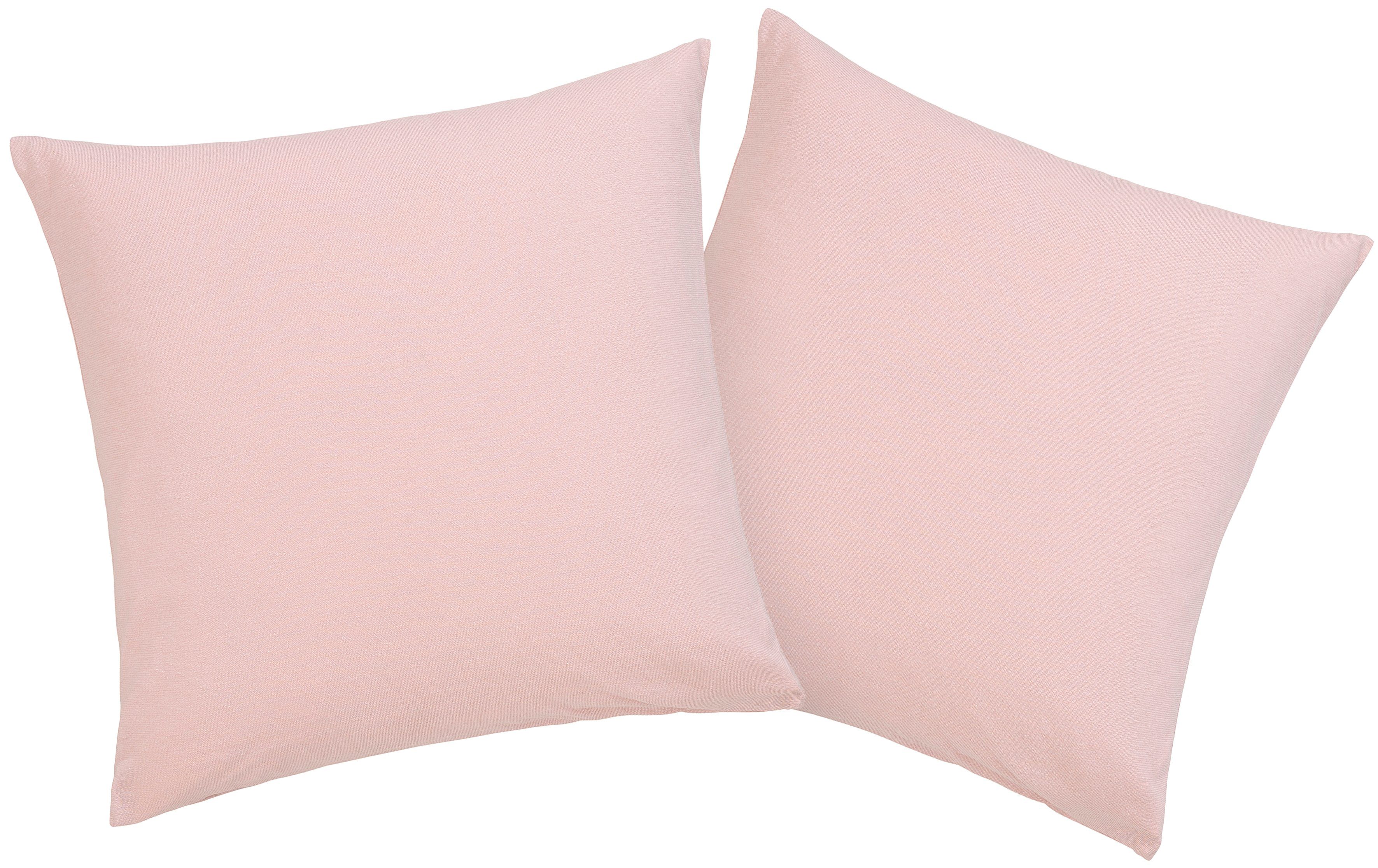 OTTO home Kissenbezüge Cremona2 100% Baumwoll-Jersey mit Reißverschluss, (2 Stück), Kissenhülle in diversen Größen
