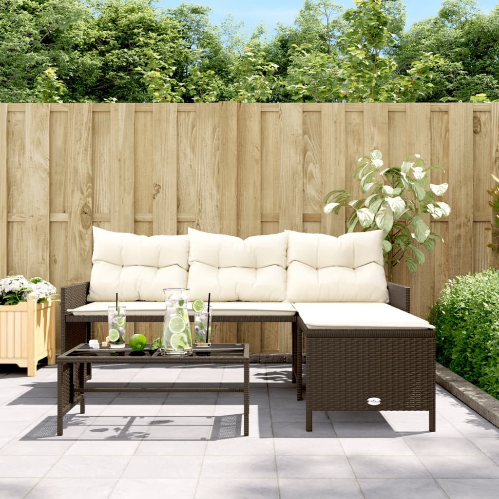 vidaXL Loungesofa Gartensofa in L-Form mit günstig online kaufen