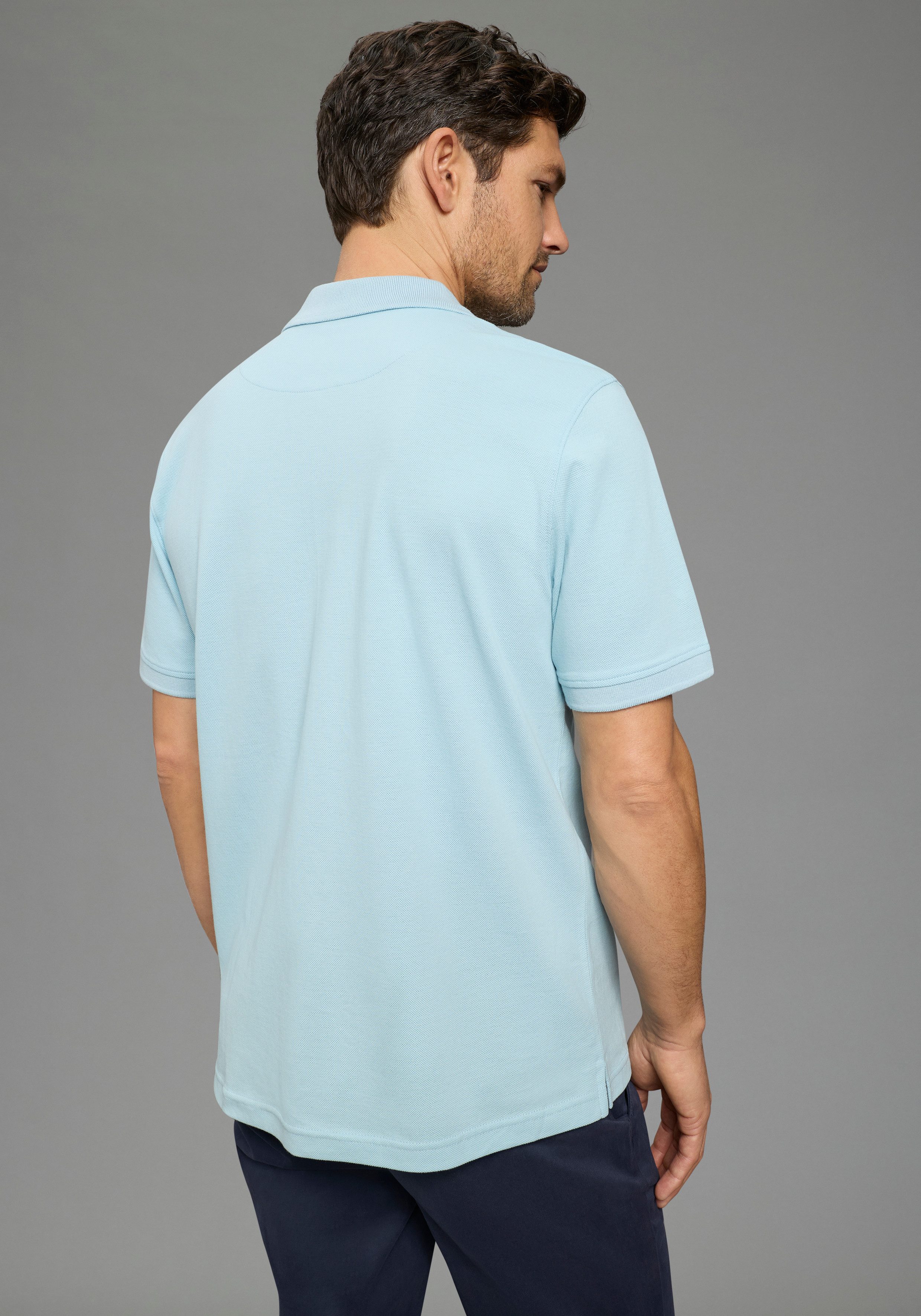 Man's World Poloshirt Kurzarm, lockere Passform, unifarben günstig online kaufen